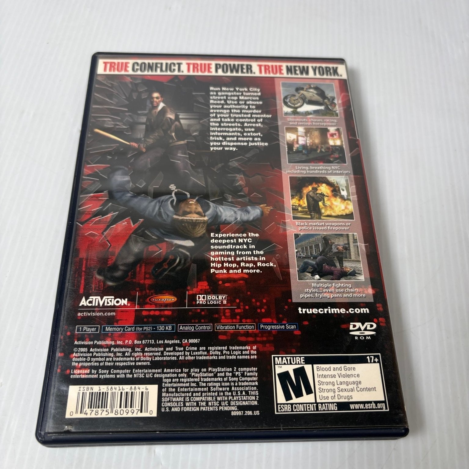 True Crime New York City PlayStation 2 PS2 Action Open World Game Complete CIB