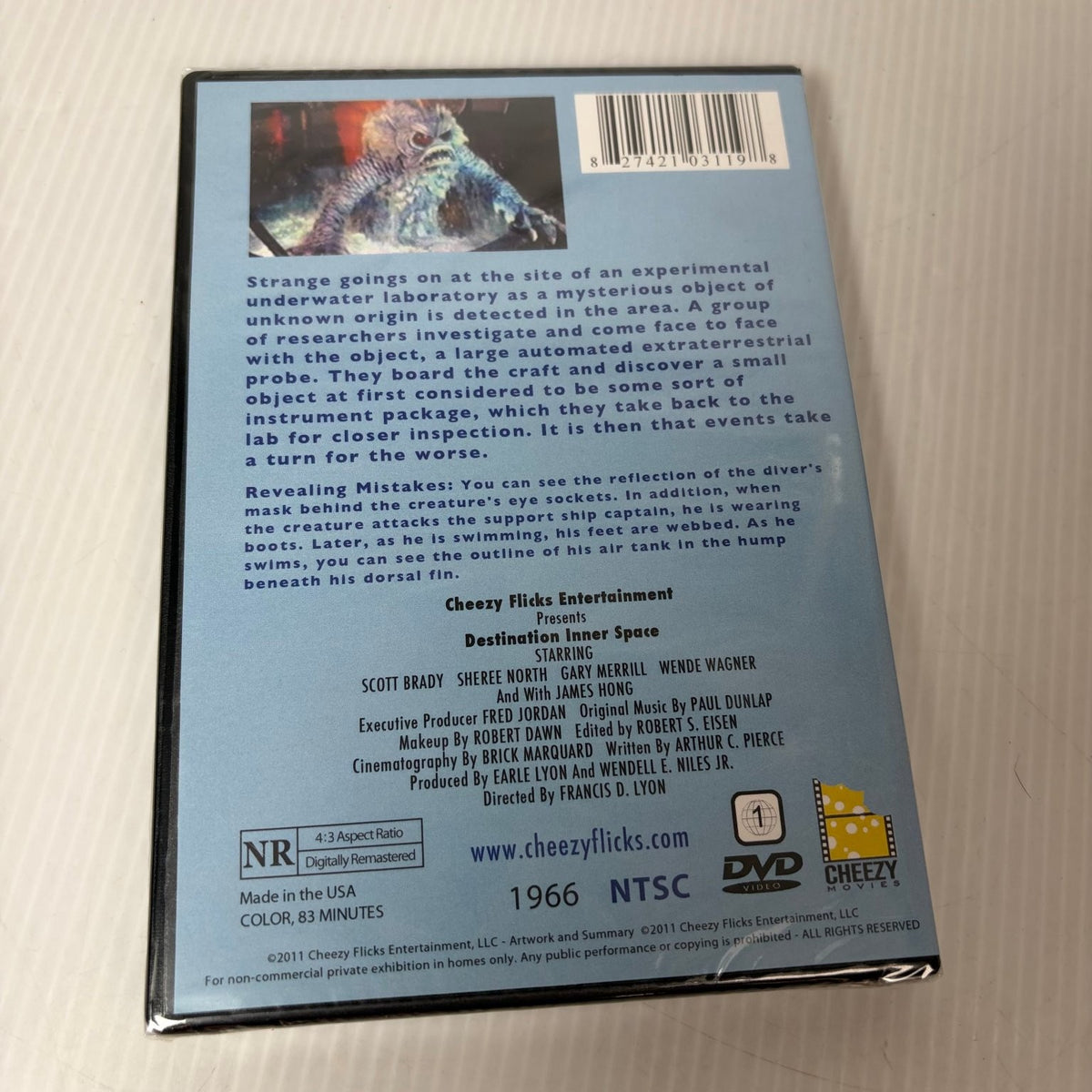 Destination Inner Space DVD 1966 Scott Brady Digitally Remastered Sci-Fi