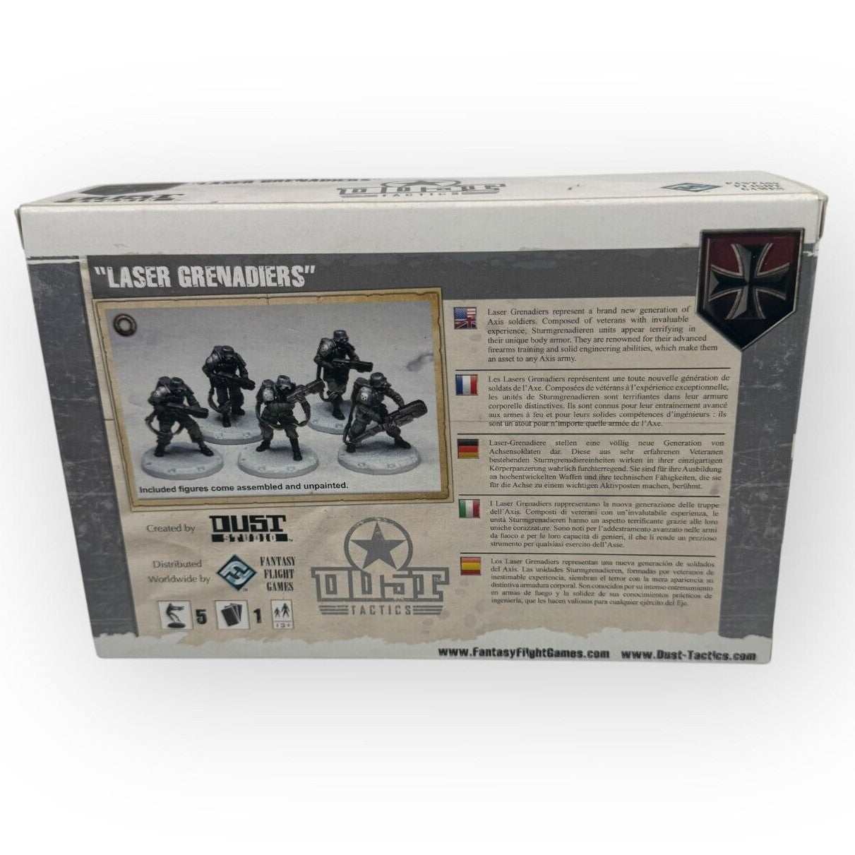 Dust Tactics Axis Laser Grenadiers Laser Sturmgrenadieren Squad (Incomplete 4/5)