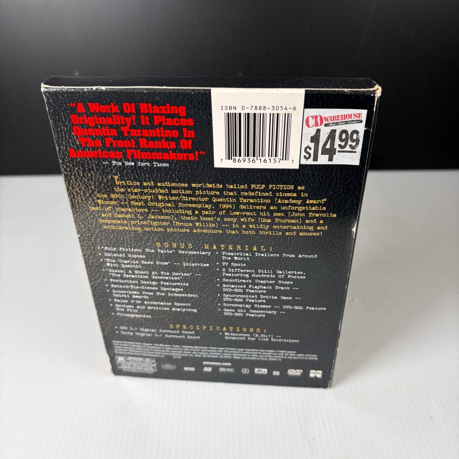 Pulp Fiction DVD 1994 Collector's Edition Tarantino Travolta Thurman