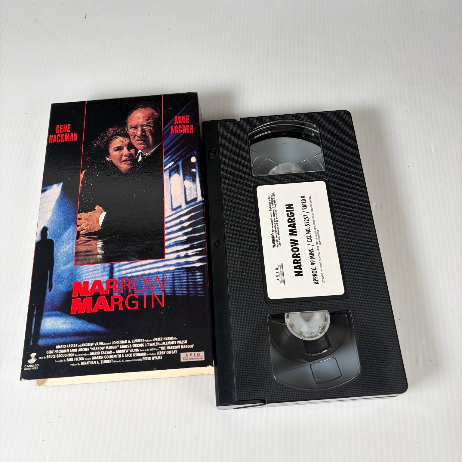 Narrow Margin VHS 1990 Thriller Original Release Avid Home Entertainment