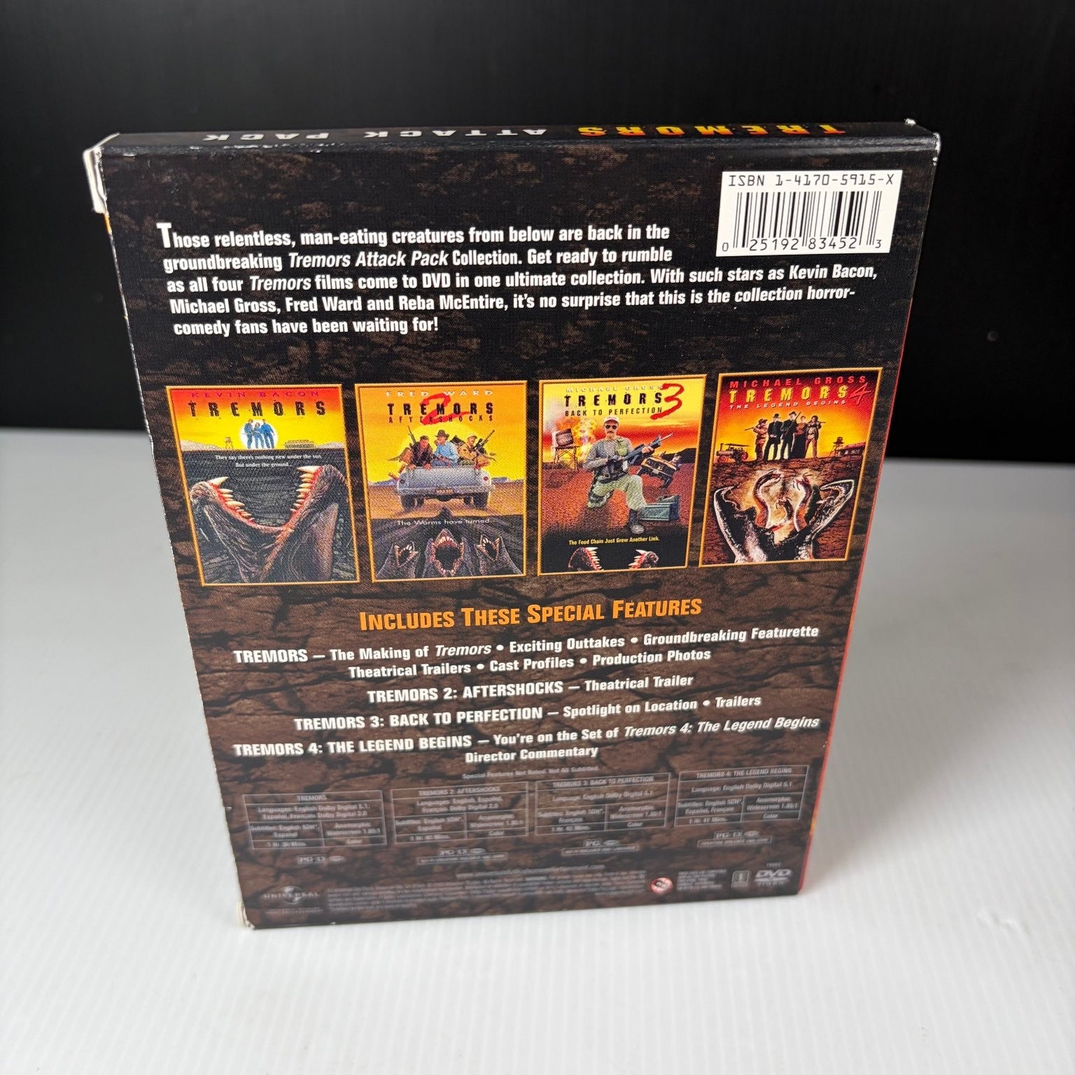 Tremors Attack Pack DVD 2005 Franchise Collection Kevin Bacon Special Features