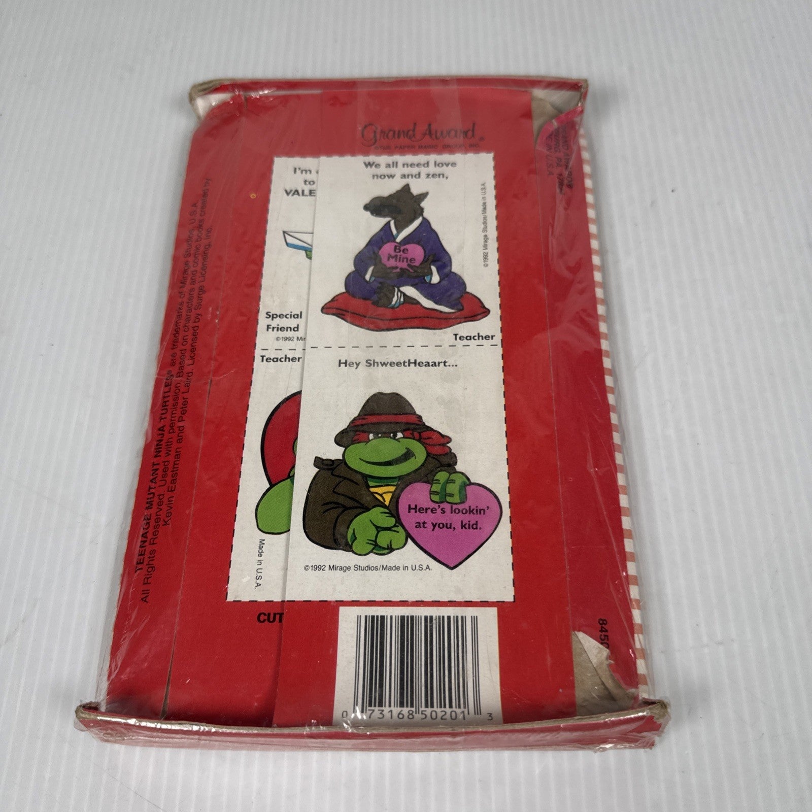 Vintage 1992 Teenage Mutant Ninja Turtles TMNT Valentines Sealed Mirage
