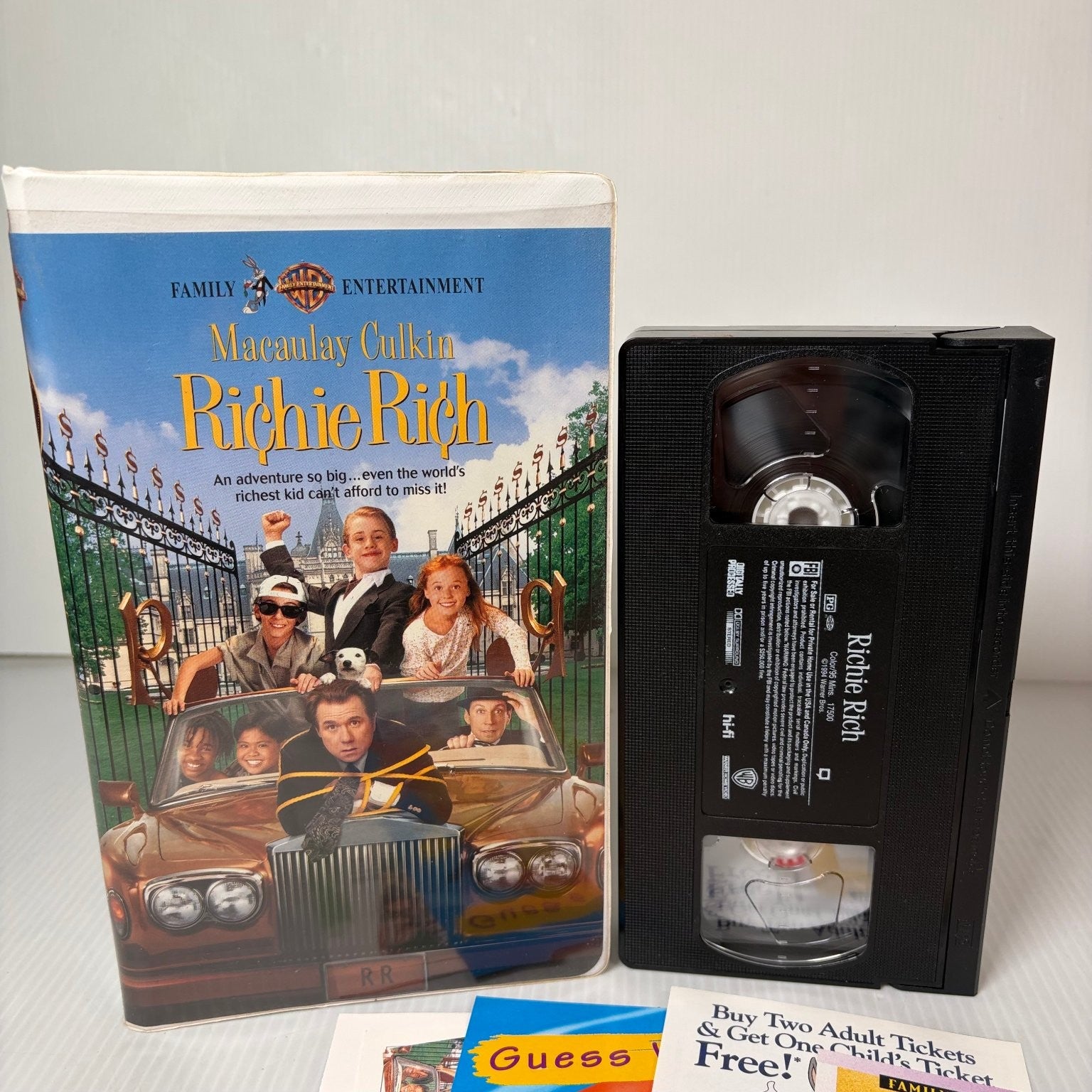 Richie Rich VHS 1994 Family Comedy Macaulay Culkin Warner Bros. Inserts