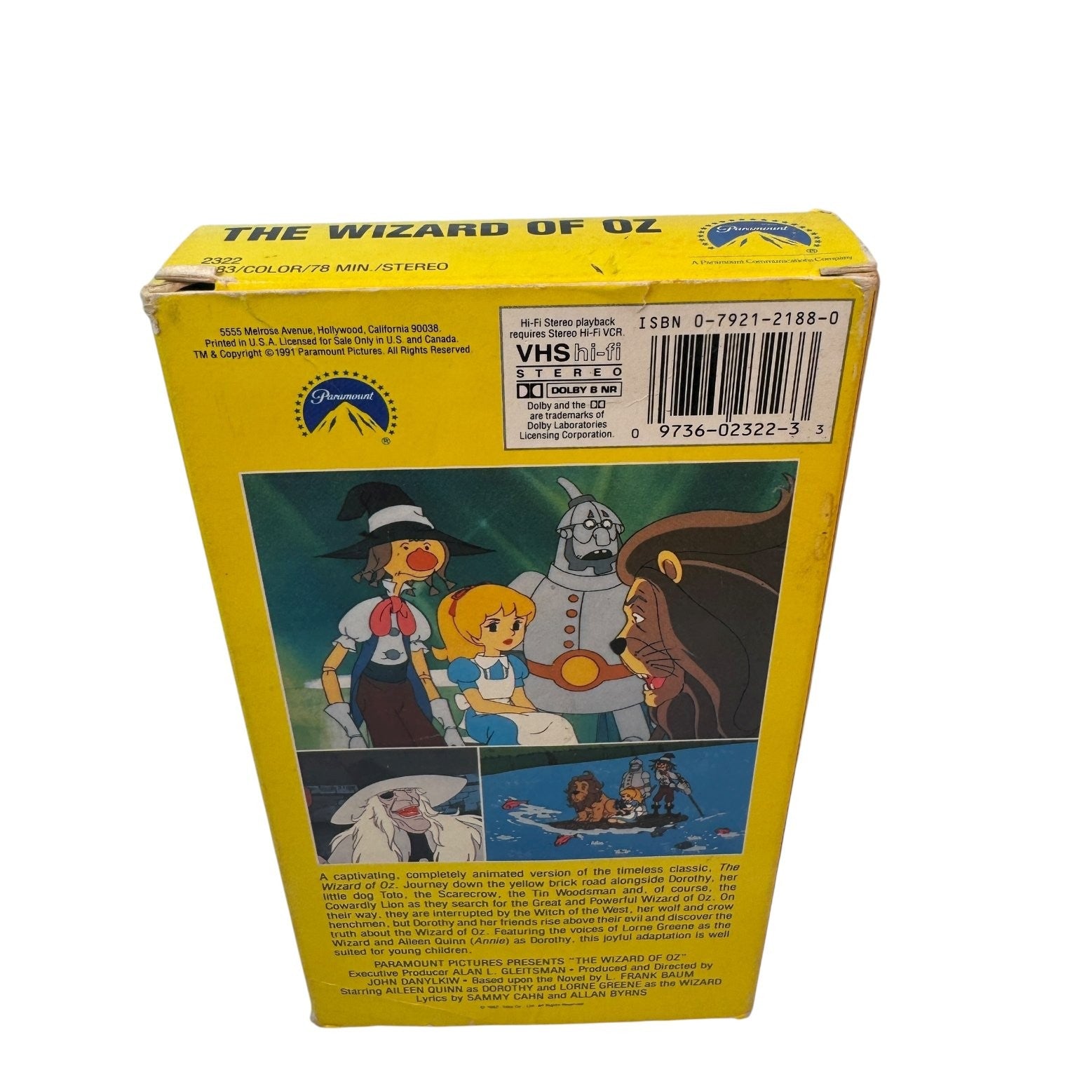 The Wizard of Oz VHS 1983 Toho Anime Animated Family Classic Paramount Pictures