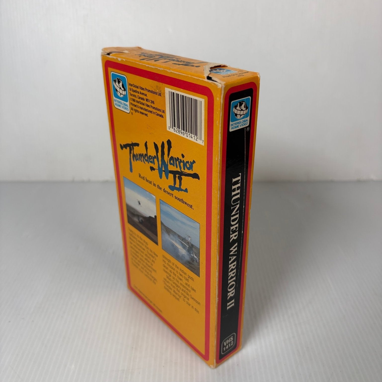 Thunder Warrior II VHS 1987 Action Interglobal Home Video Bottom Flap