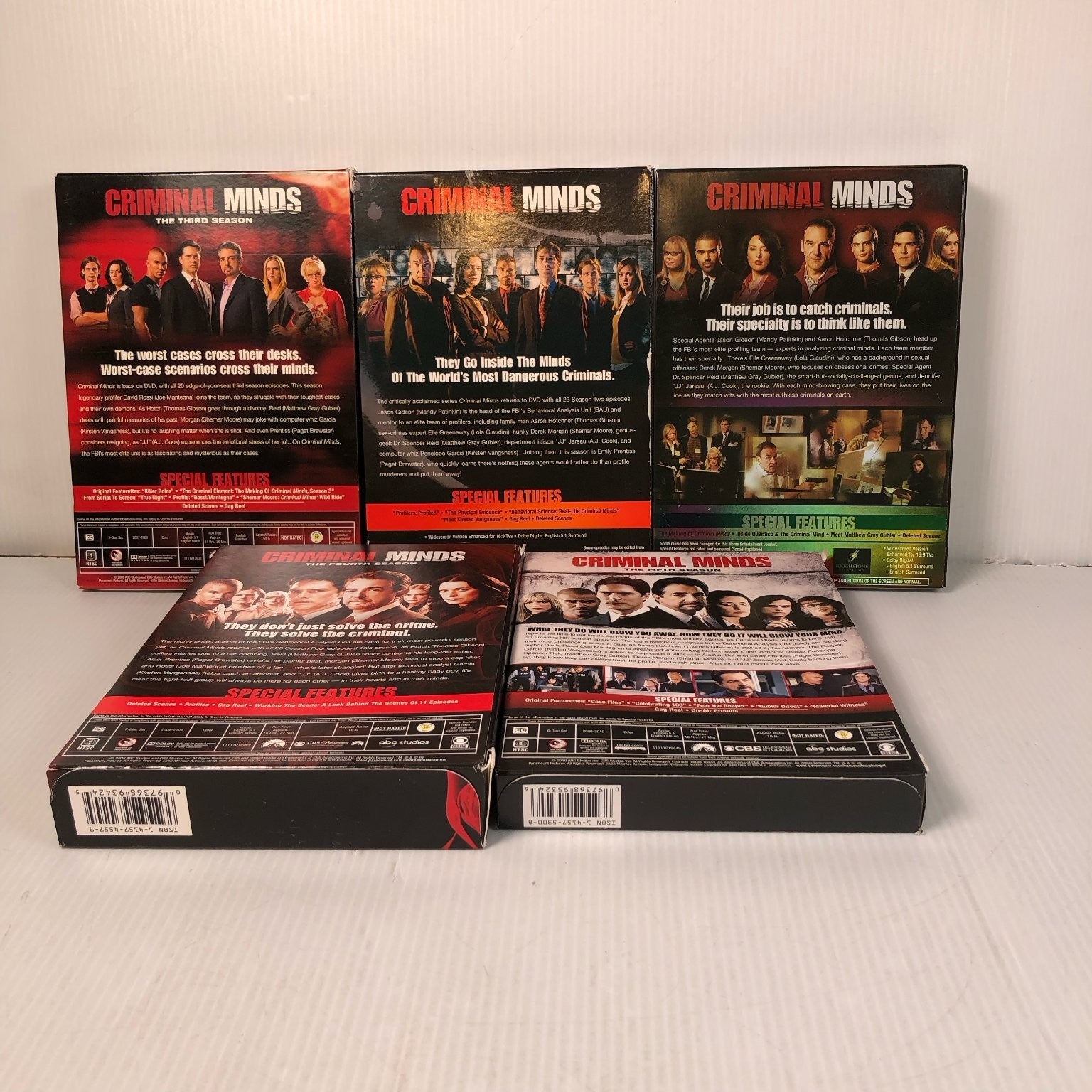 Criminal Minds Seasons 1-5 DVD Set Joe Mantegna Thomas Gibson TV Series Crime