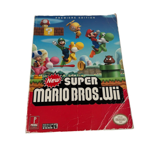 New Super Mario Bros Wii Premiere Edition Prima Strategy Game Guide No Poster