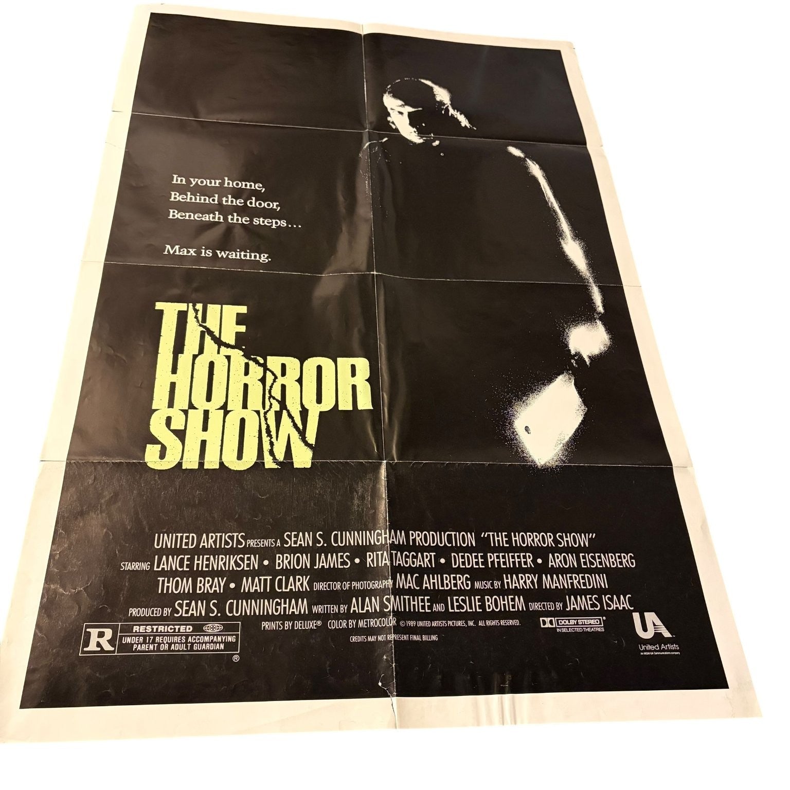 The Horror Show 1989 One Sheet Movie Poster United Artists Full Size 27"x41"