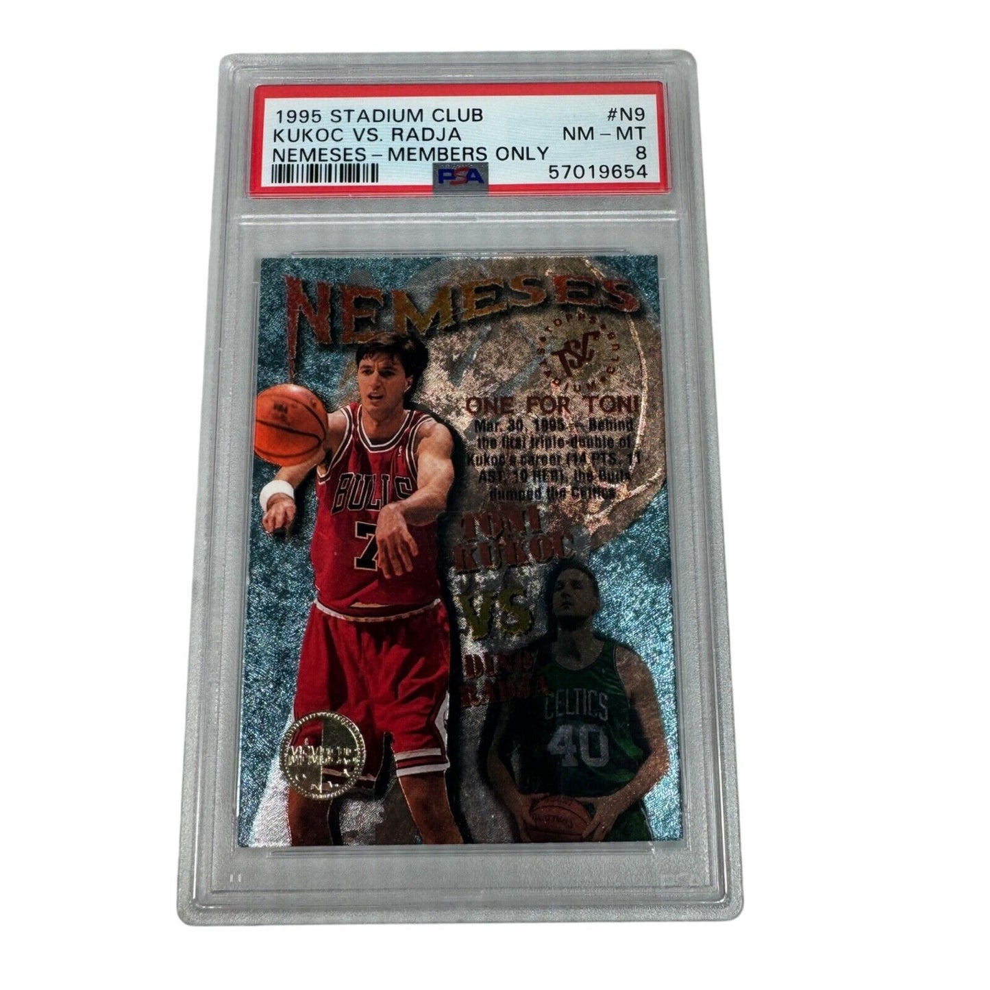 1995-96 Stadium Club #N9 Toni Kukoc / Dino Radja Nemeses Members Only Pop 2