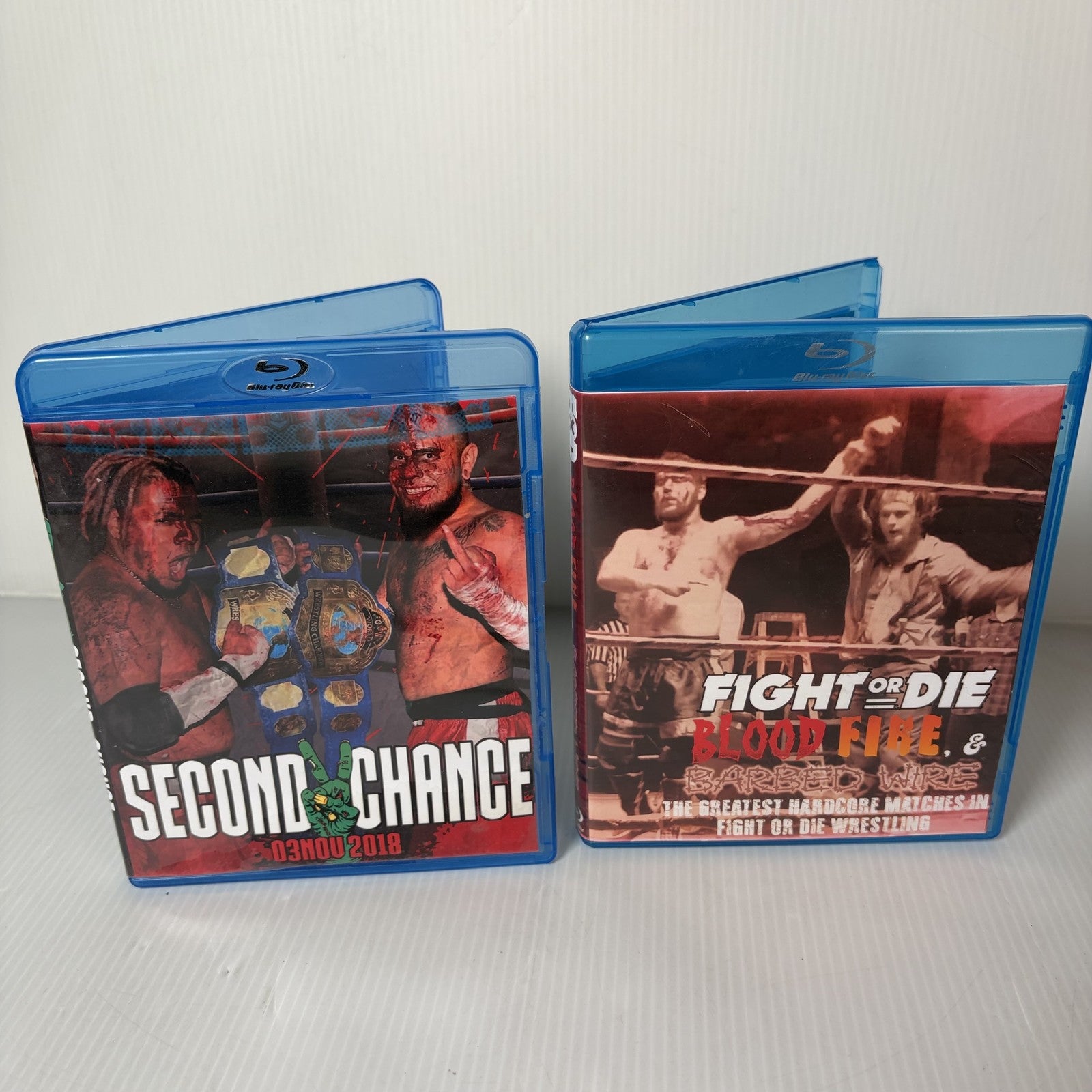 Indie Wrestling Blu-ray Lot of 2 GHC Second Chance & FOD Blood Fire Barbed Wire