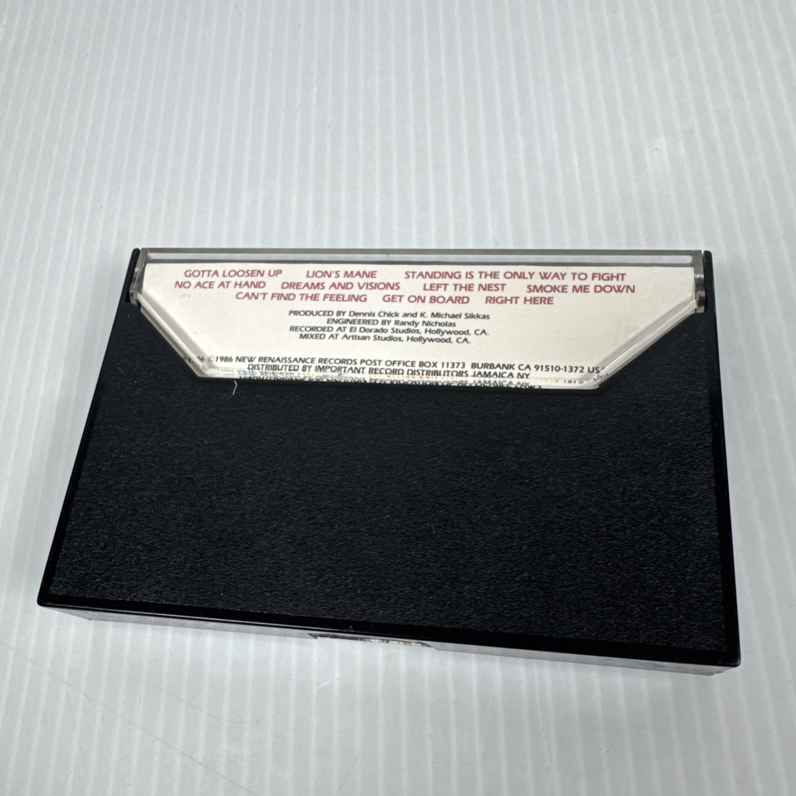 VVSI: No Ace at Hand 1986 Cassette Tape (NRC21) New Rennaisance Vintage Metal