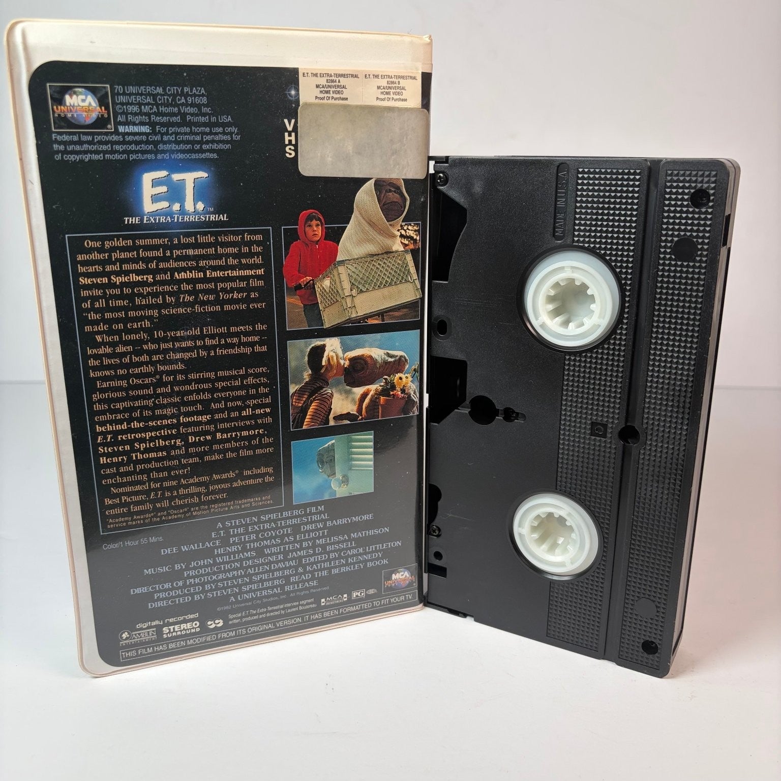 E.T. The Extra-Terrestrial VHS 2002 Sci-Fi Adventure MCA Universal Clamshell