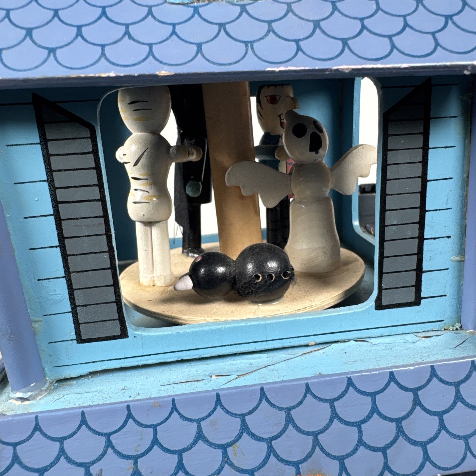 Vintage 1980s Happy Halloween Haunted House Candle Carousel AS IS