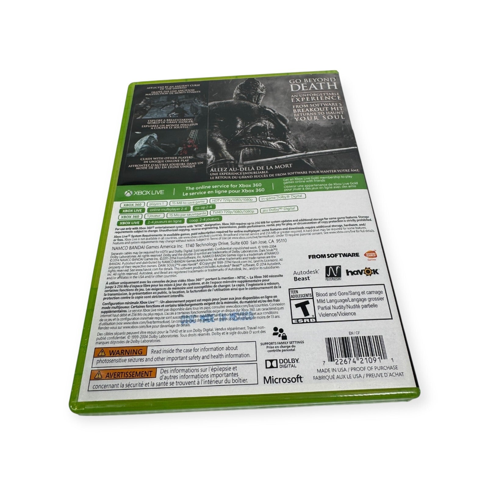 Dark Souls II XBOX 360 Video Games Tested & Working Hack & Slash Game