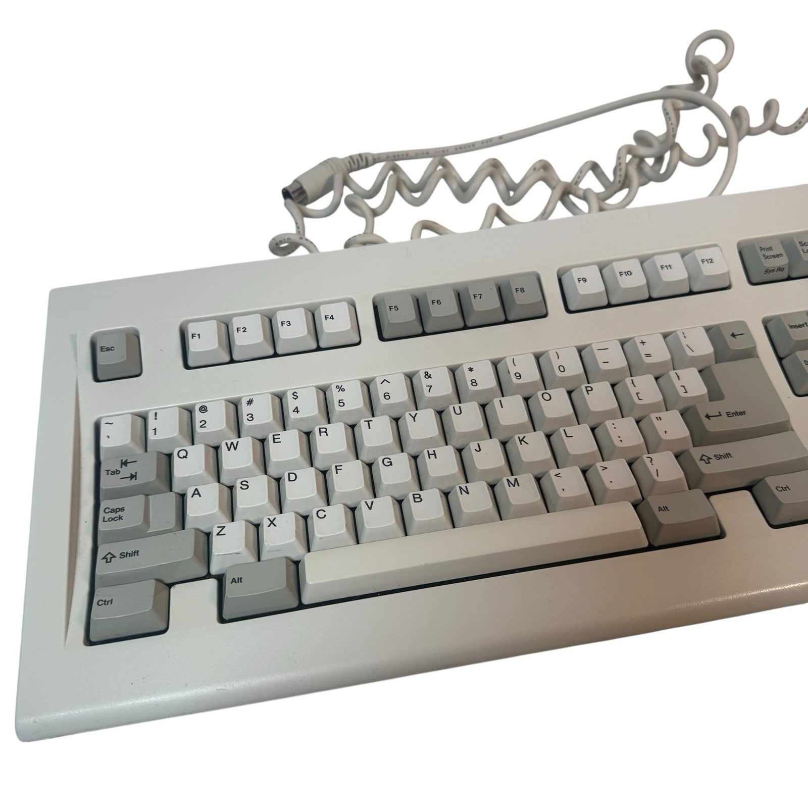 Vintage CompuAdd Mitsumi KPQ-E99YC Retro Mechanical Keyboard Coiled Cable