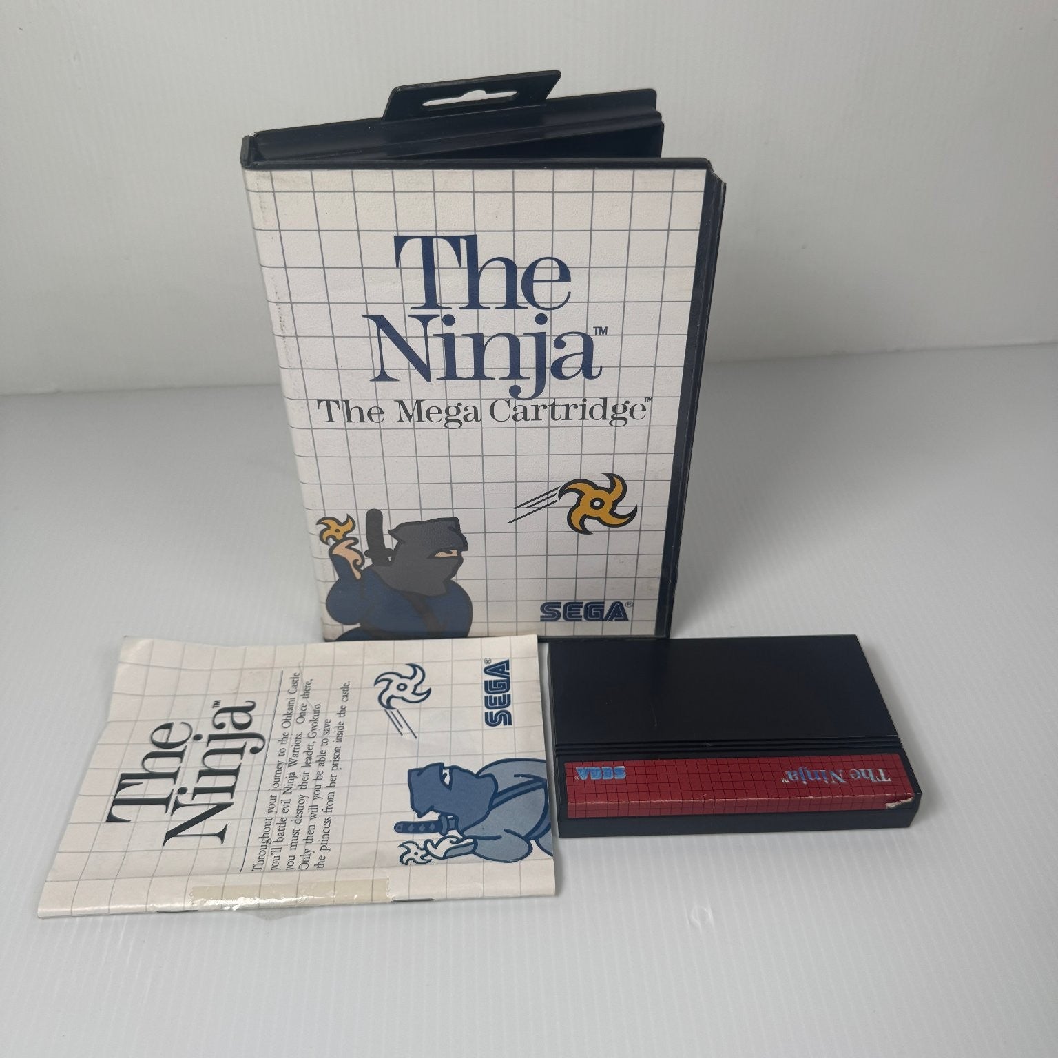 The Ninja Sega Master System Video Game Classic Action Complete CIB
