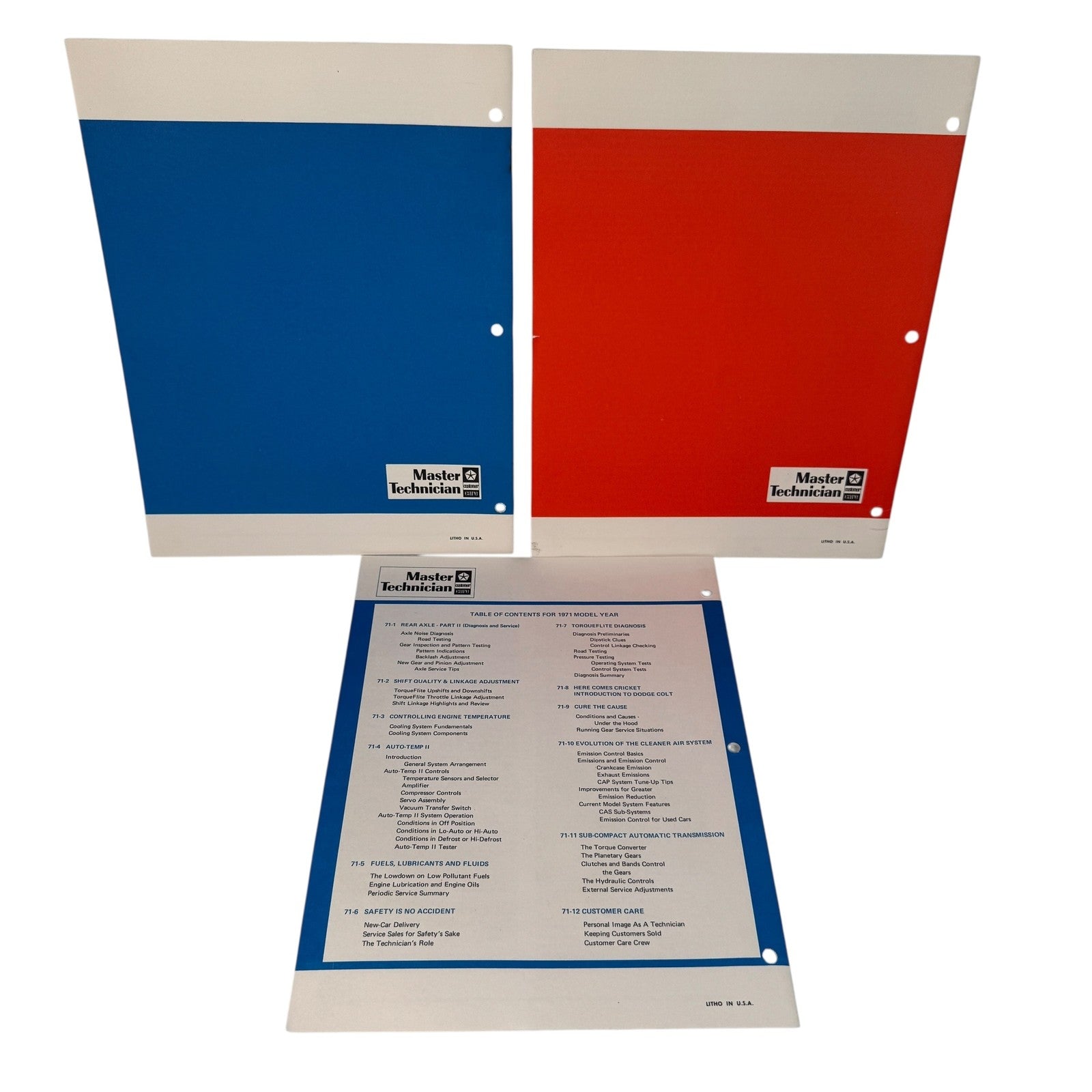 VTG 1971 Chrysler Master Technicians Service Conference Reference Books 6, 9, 12