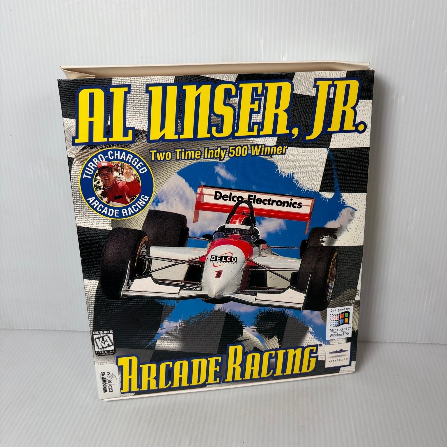 Al Unser, Jr. Arcade Racing Big Box PC CD-ROM Video Game Windows 95 Complete