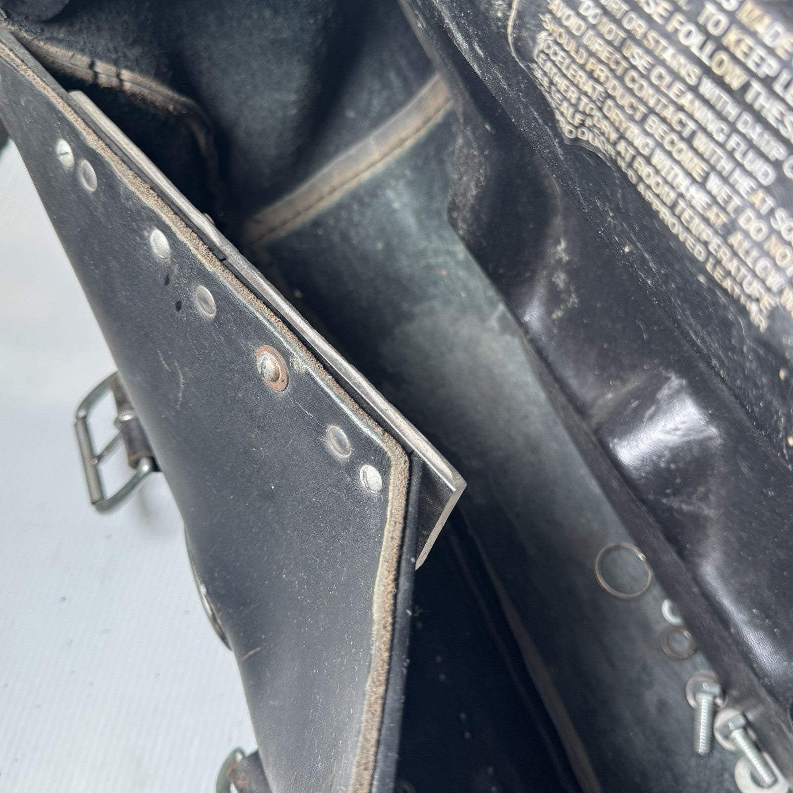 Vintage Harley-Davidson Leather Softail Saddlebags Studded Made in USA