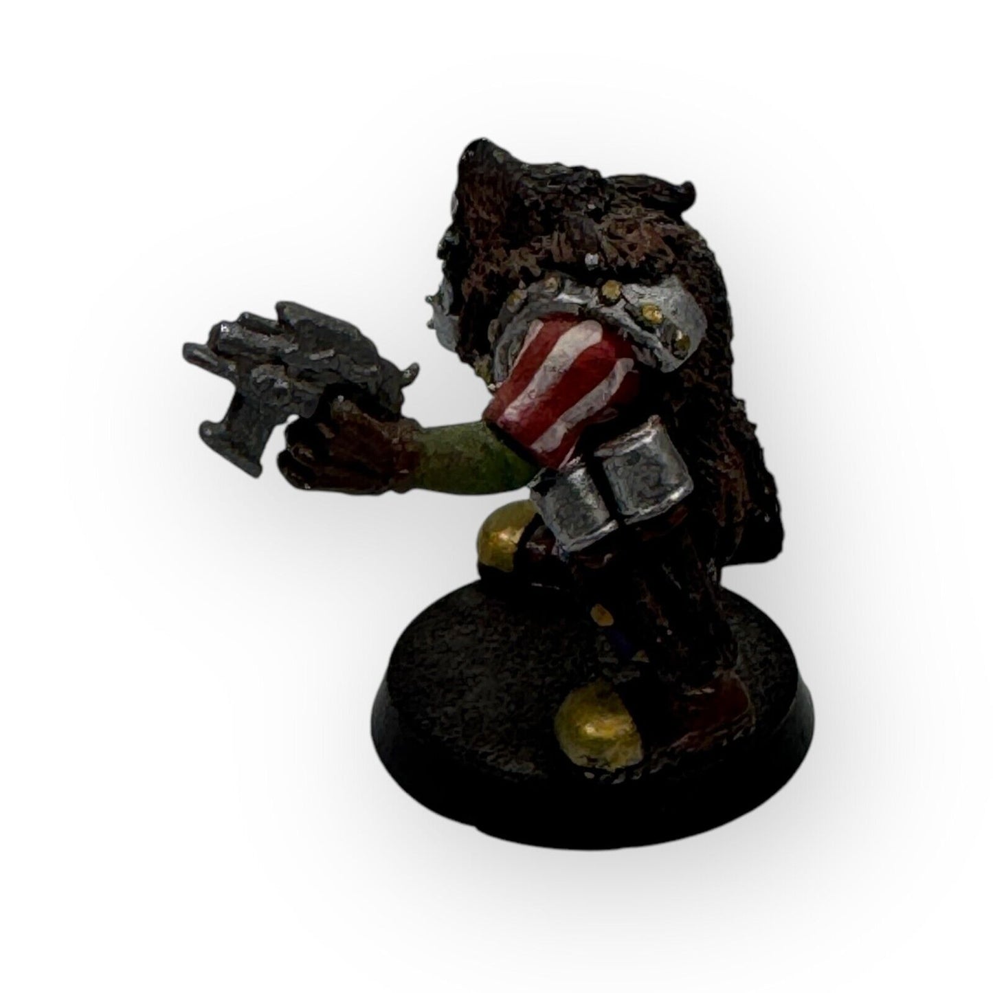 Warhammer 40k Rogue Trader Ork Freebooter Kaptin Wolfskin Hat Painted 1991