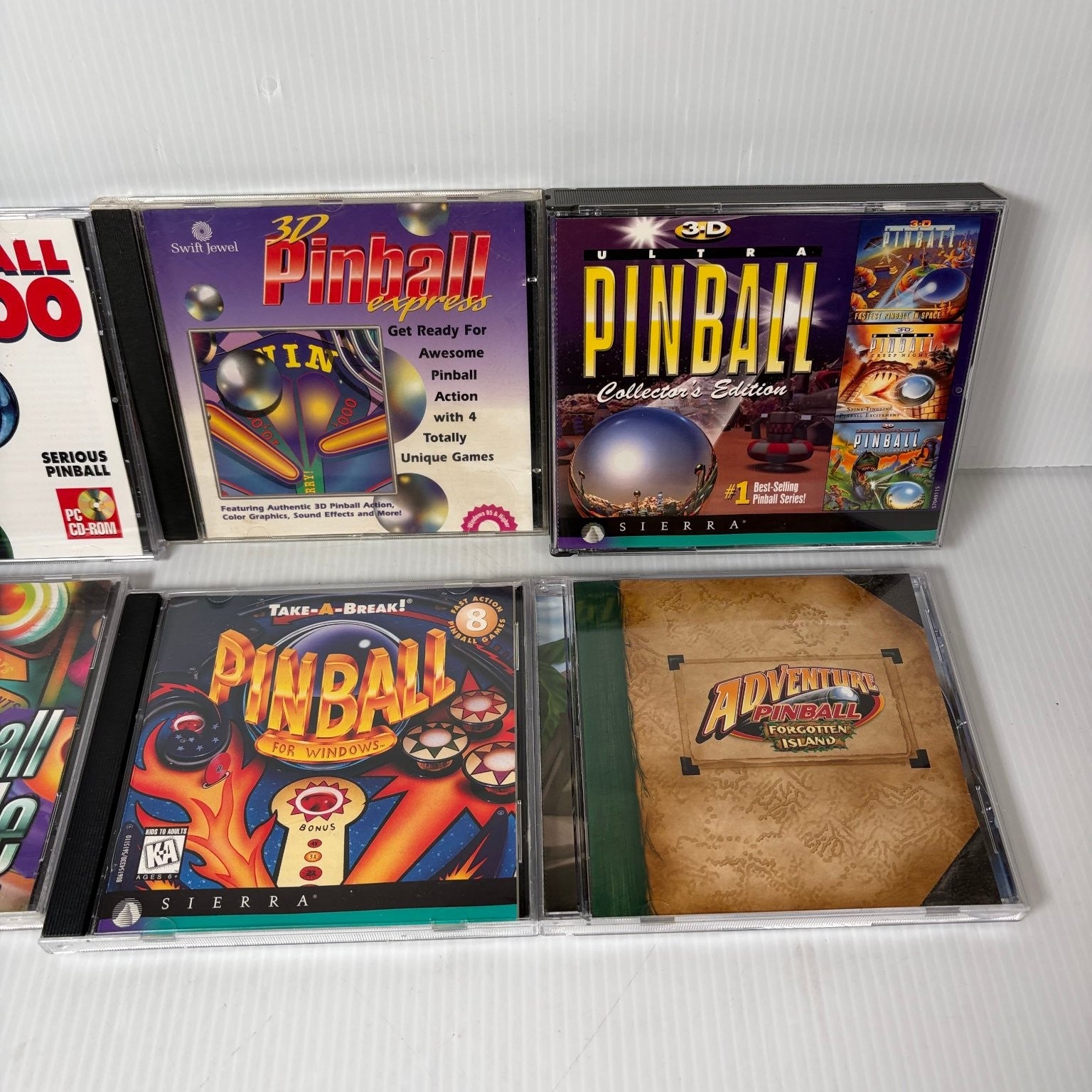 Lot of 6 Retro PC Pinball Games w/ 3D Ultra Pinball Collector's Edition & More