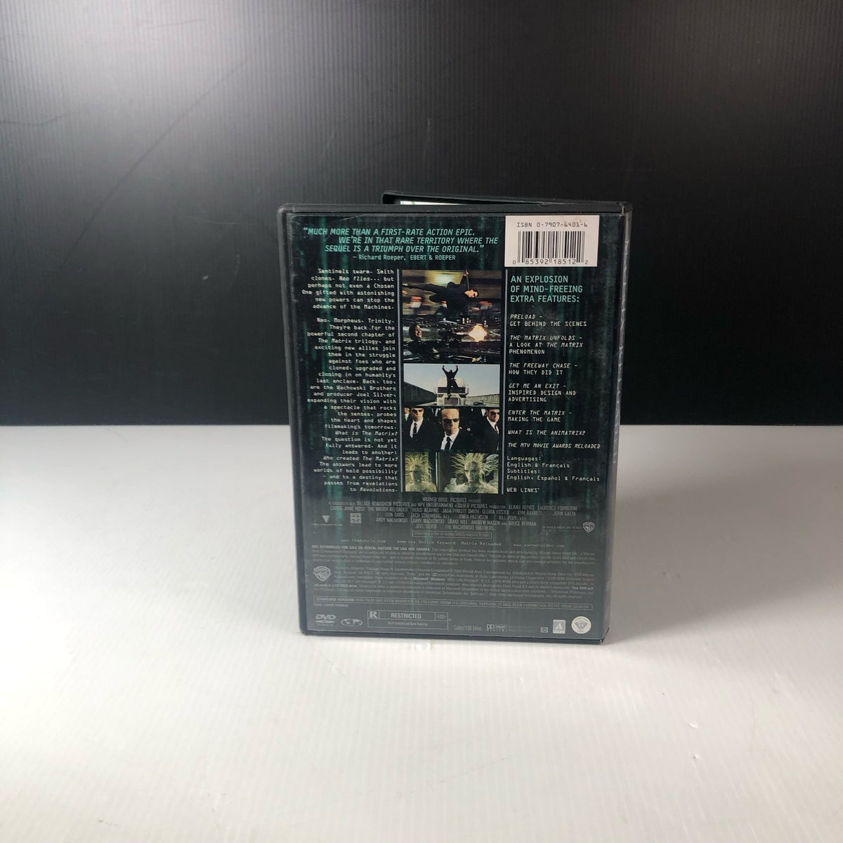 The Matrix Reloaded DVD 2003 Full Screen Edition Keanu Reeves Sci-Fi