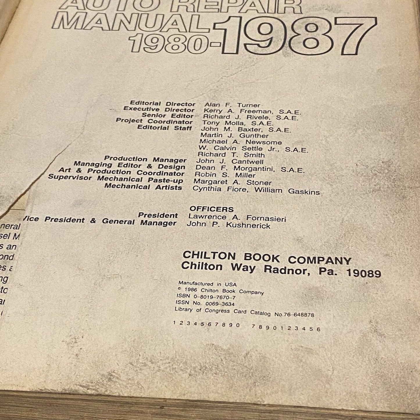 Chiltons Auto Repair Manual Hardcover 1980-1987 7670 U.S And Canadian Cars