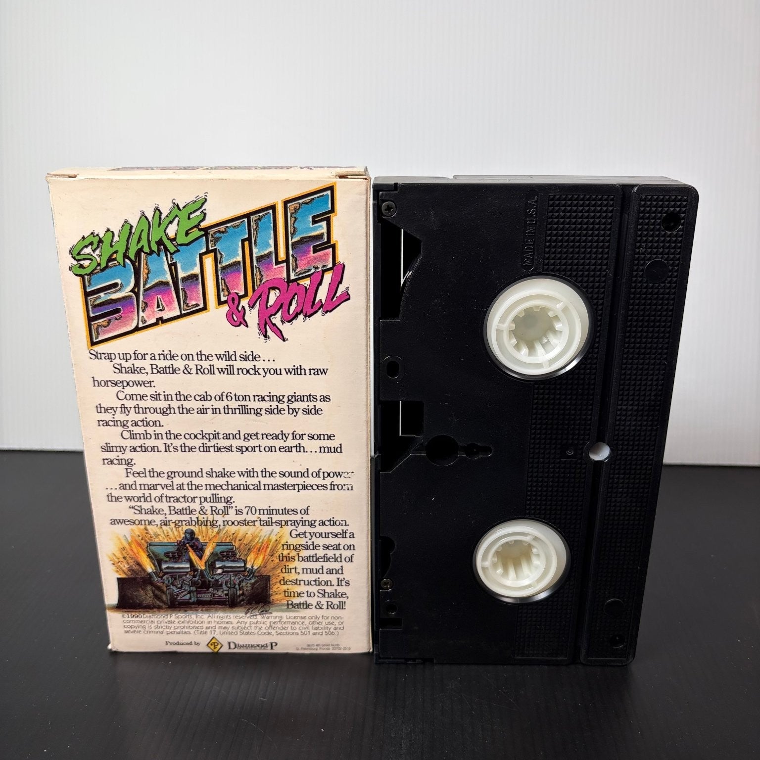 Shake, Battle & Roll VHS 1988 Monster Truck Mud Racing Diamond P Sports
