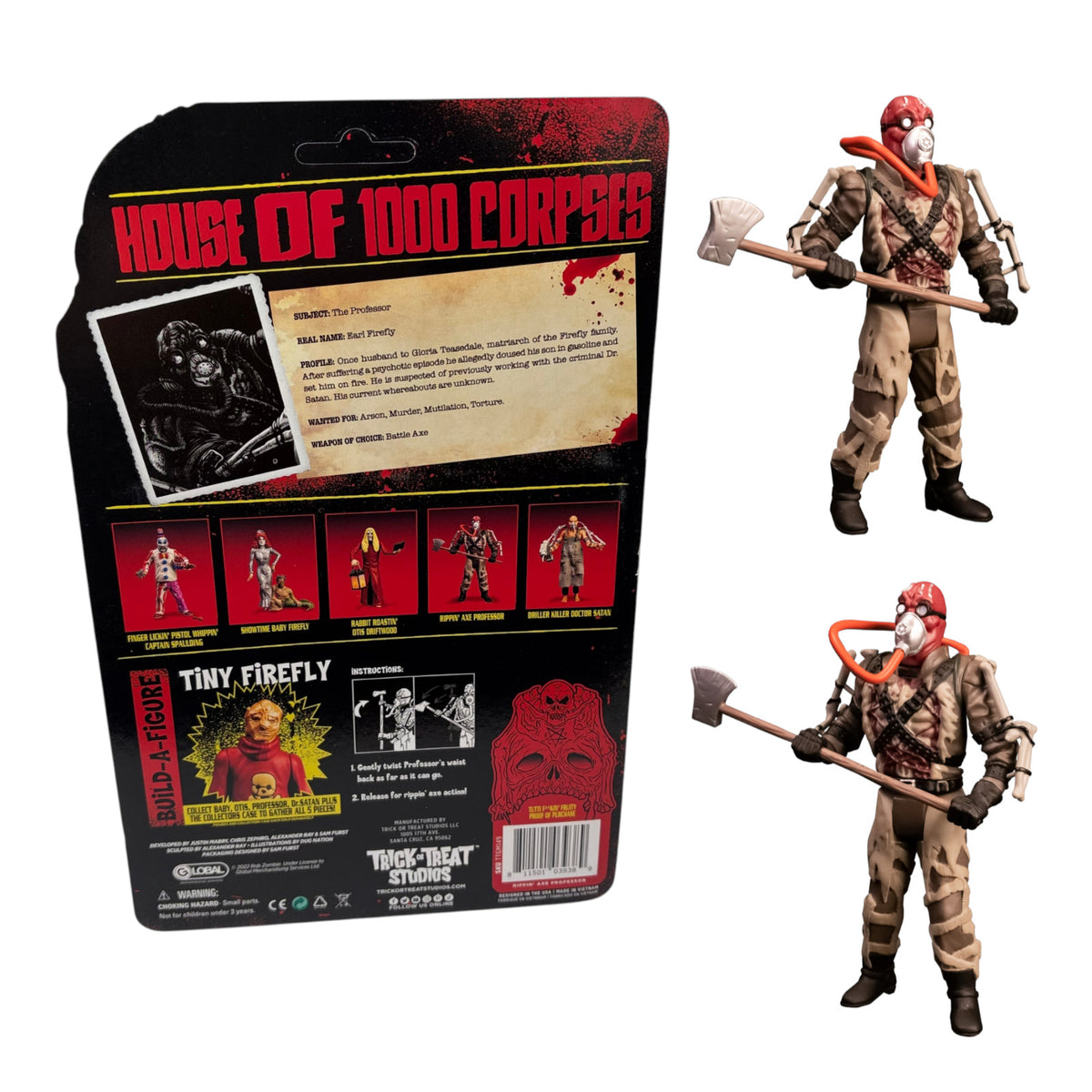 Trick Or Treat House of 1000 Corpses Rippin' Axe Professor Action Figure 2022