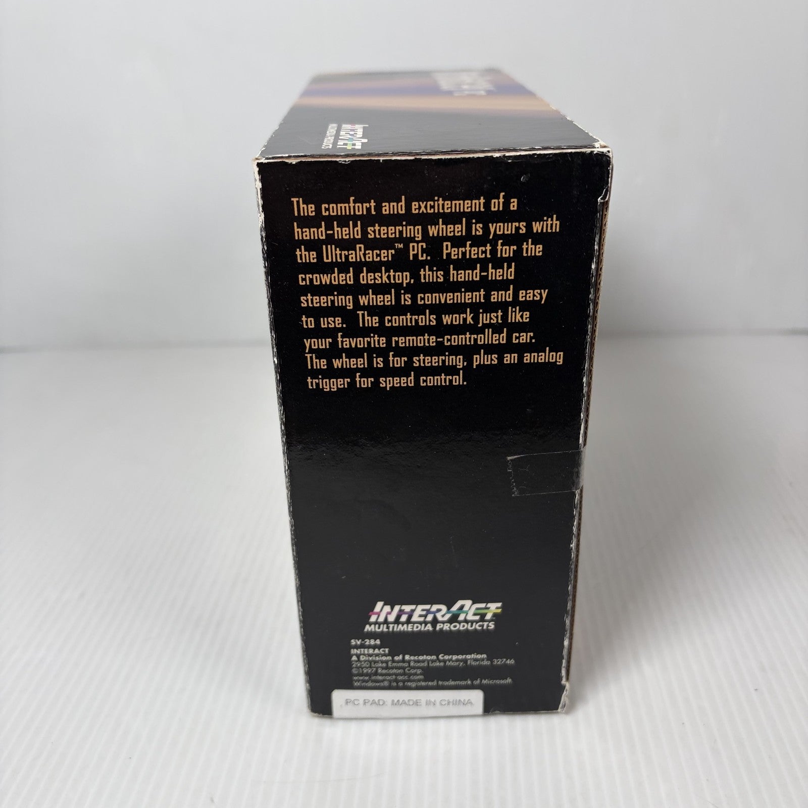 INTERACT UltraRacer PC Mini Hand Racing Wheel Controller for DOS Windows