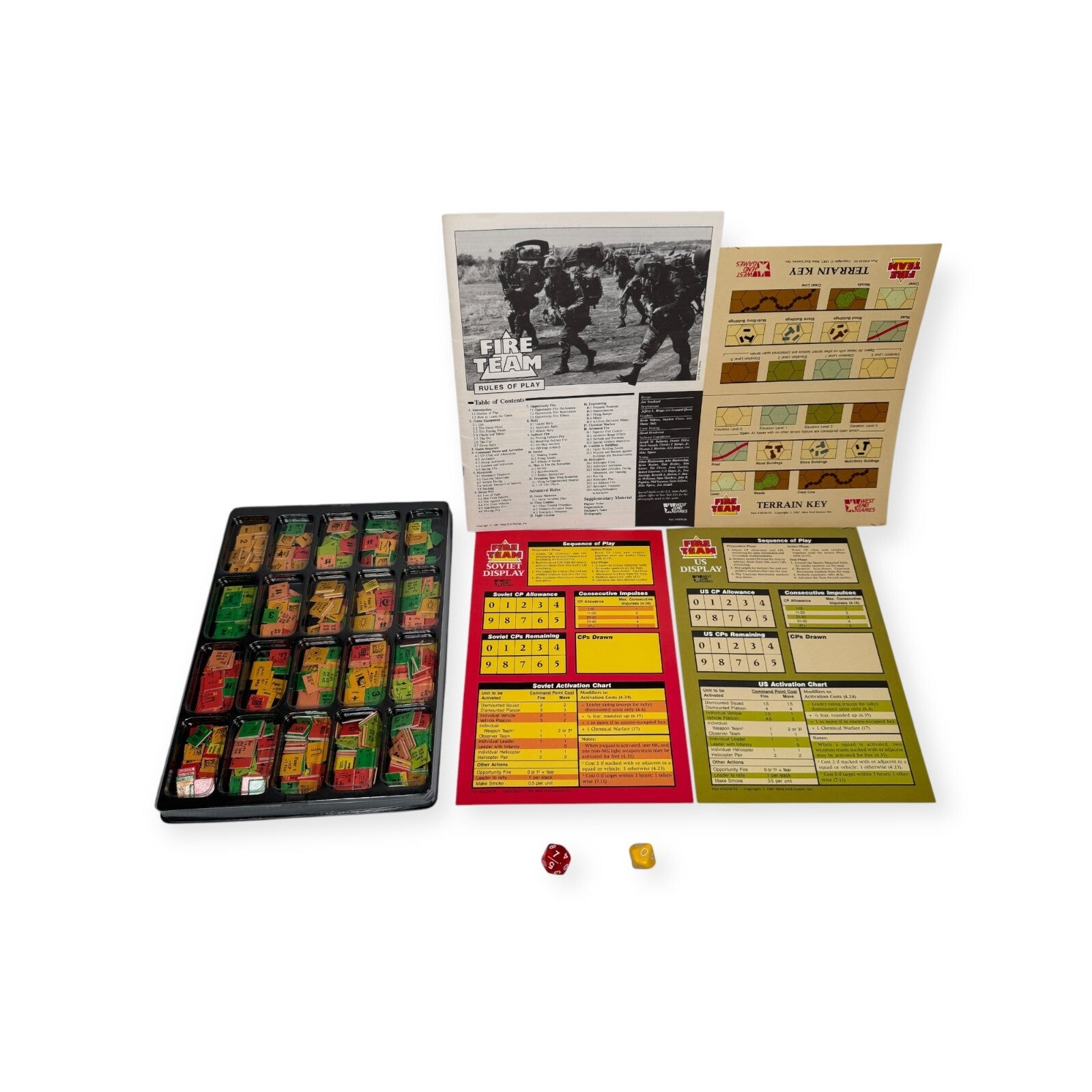 Fire Team Modern Squad Level Command Board Game West End Games 10210