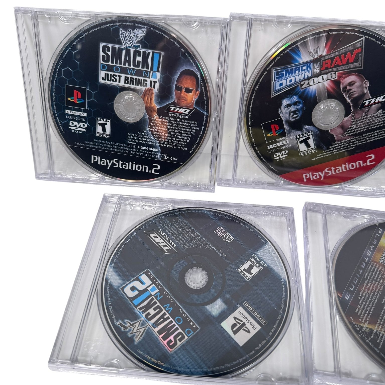 Playstation Wrestling Game Lot of 5 PS1 PS2 PS3 Smackdown Just Bring It & More
