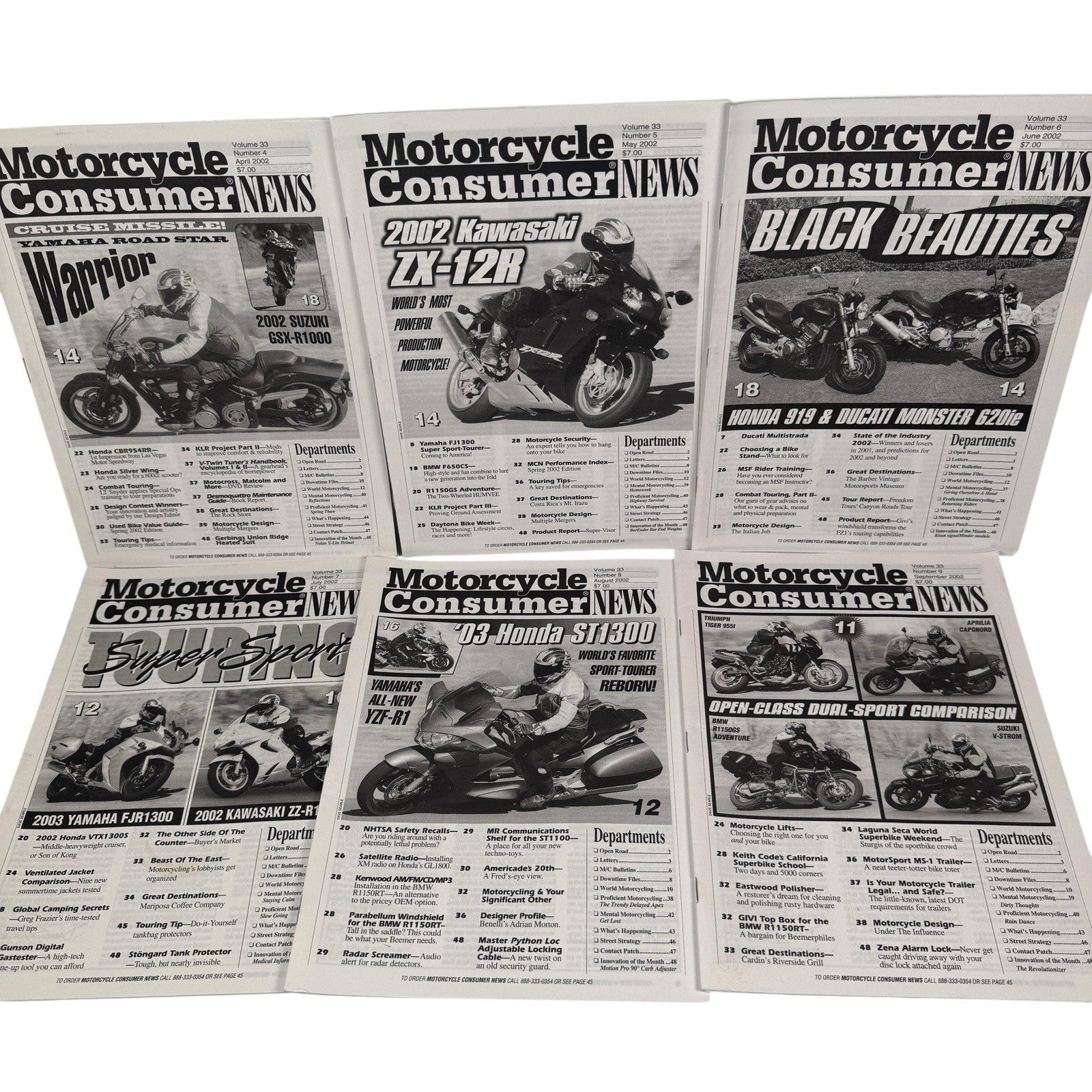 Vintage Mixed Lot Of 54 Motorcycle Consumer News Magazines 1999-2007