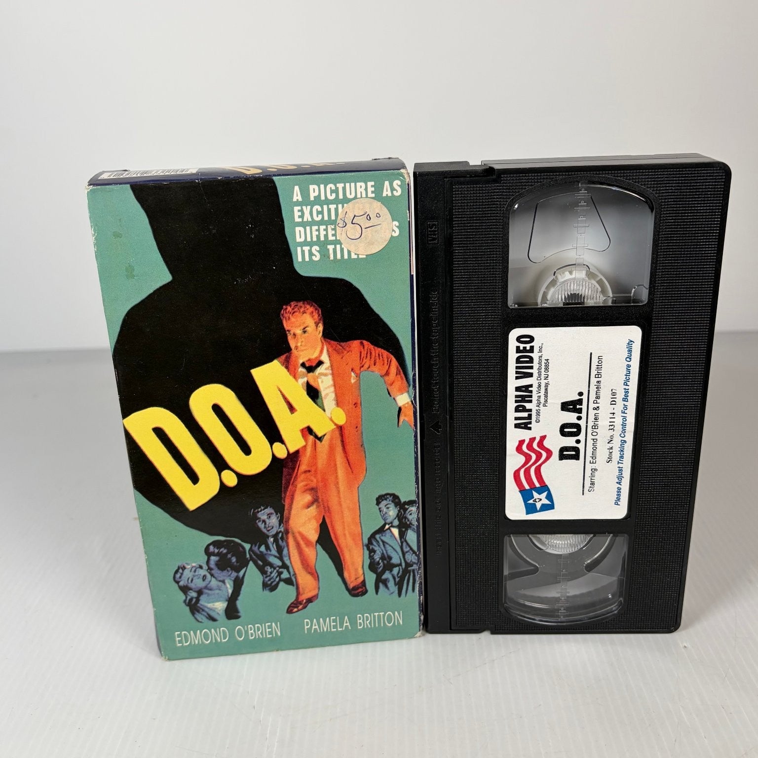 D.O.A. VHS 1950 Film Noir Edmond O'Brien Alpha Video Classic Thriller 1995