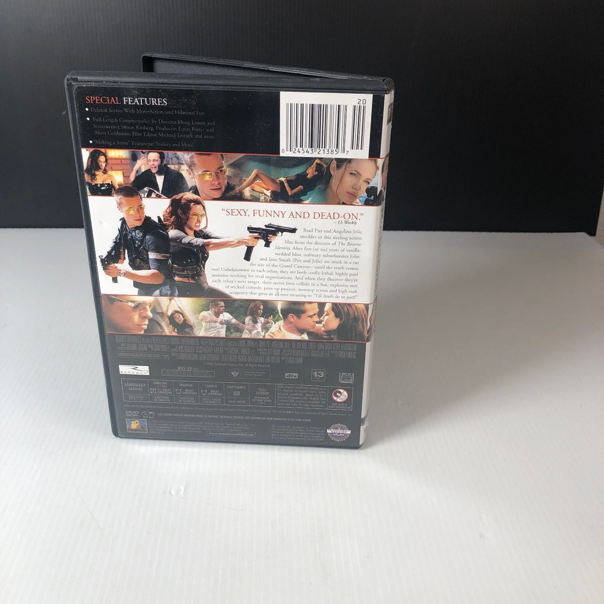 Mr. & Mrs. Smith DVD 2005 Full Screen Brad Pitt Angelina Jolie