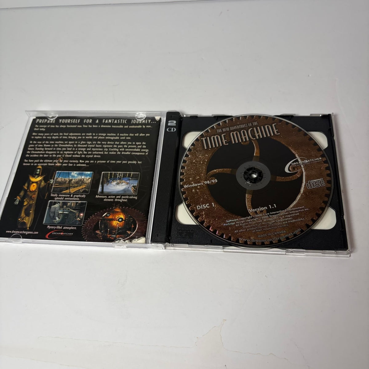 The New Adventures of The Time Machine PC CD-ROM Game Windows 98/95 2-Disc Set