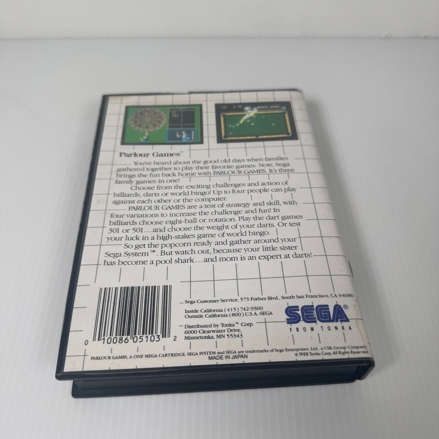 Parlour Games Sega Master System Video Game Family Fun Multiplayer Complete CIB