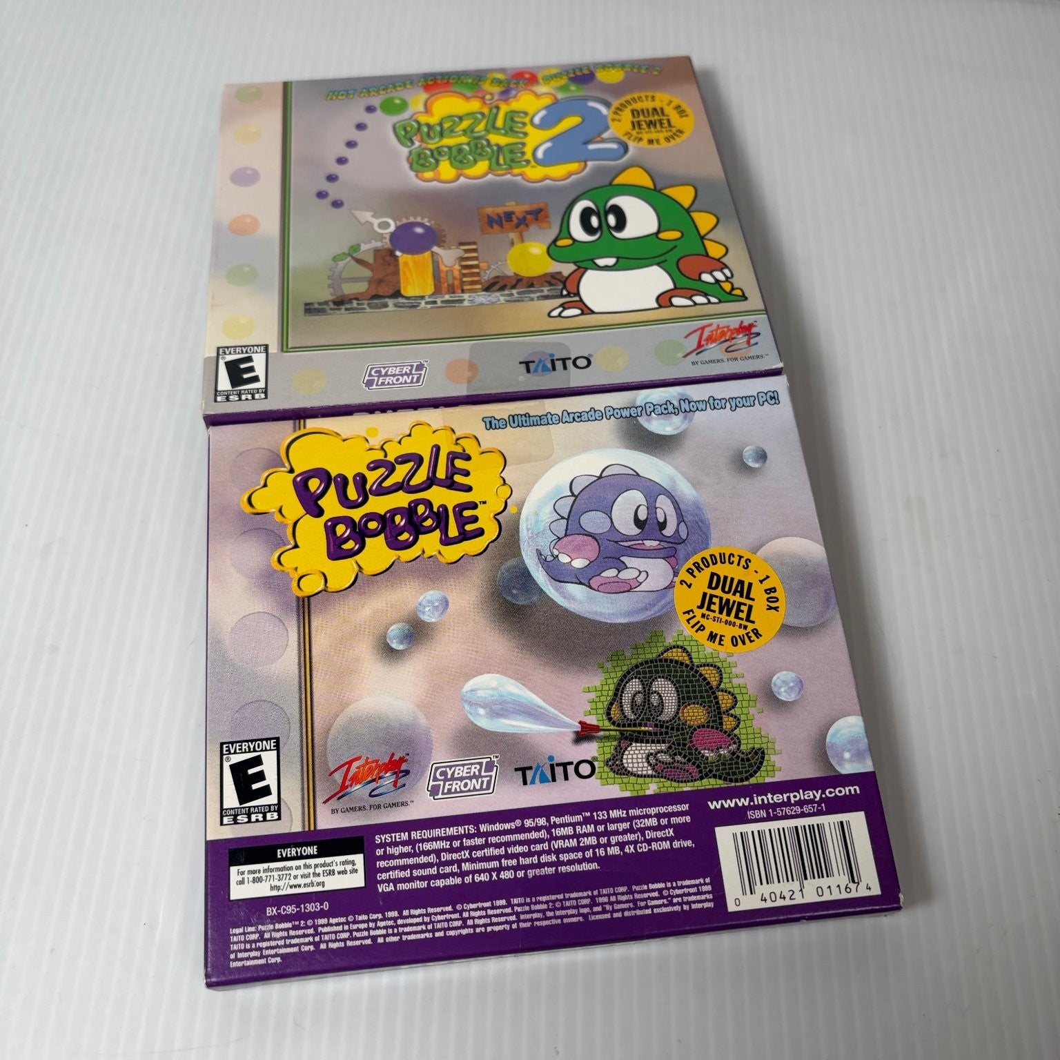 Puzzle Bobble 1 & 2 Dual Jewel PC Video Game Taito Arcade Multiplayer