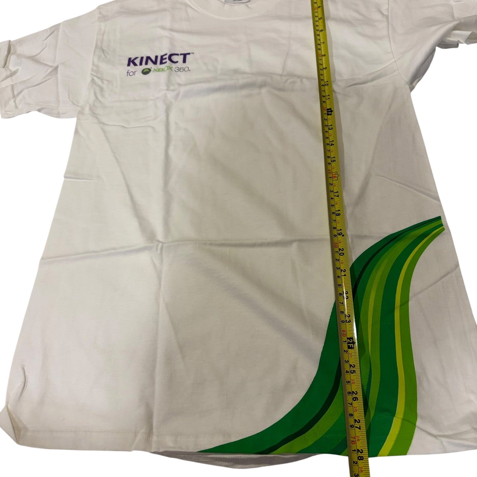 Kinect for Xbox 360 Promotional T-Shirt Adult Medium White Gaming Merch