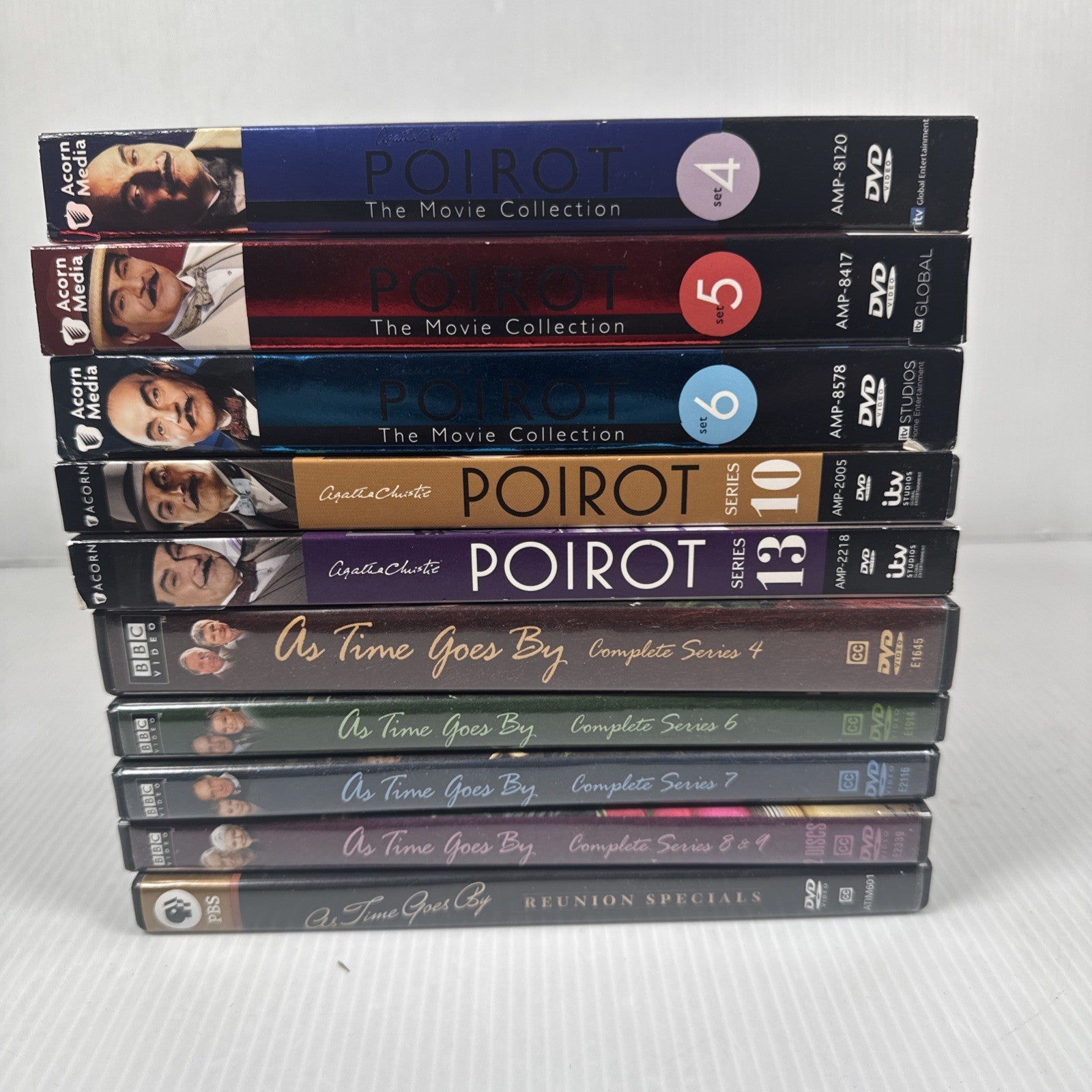 British TV BBC DVD Season Lot Of 10 Poirot & As Time Goes By