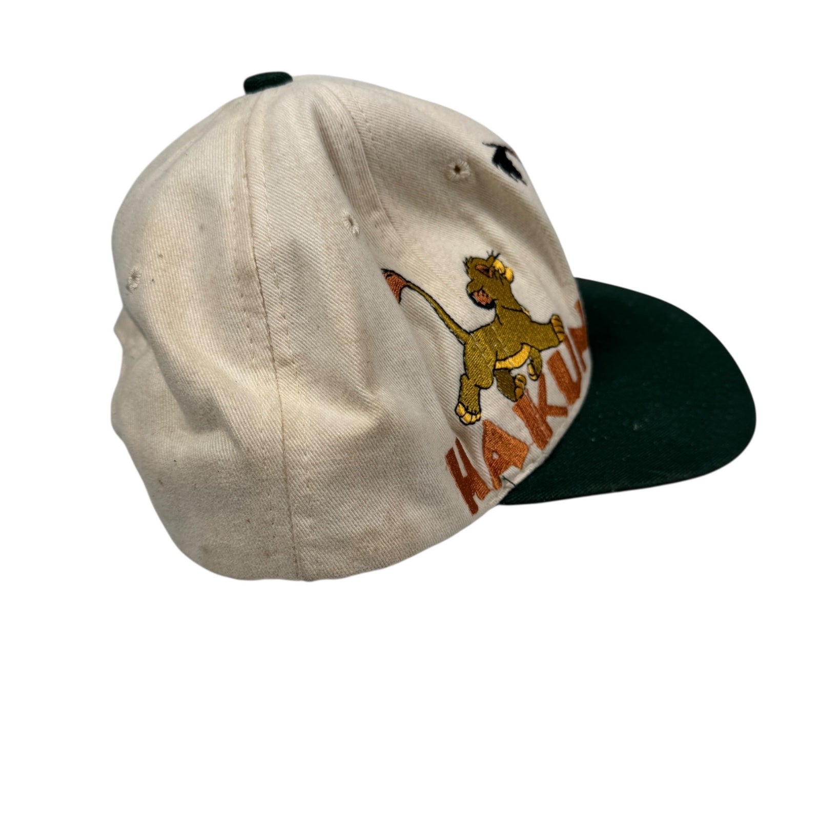 Vintage 90s Disney The Lion King Hakuna Matata Snapback Hat Simba Pumbaa Timon