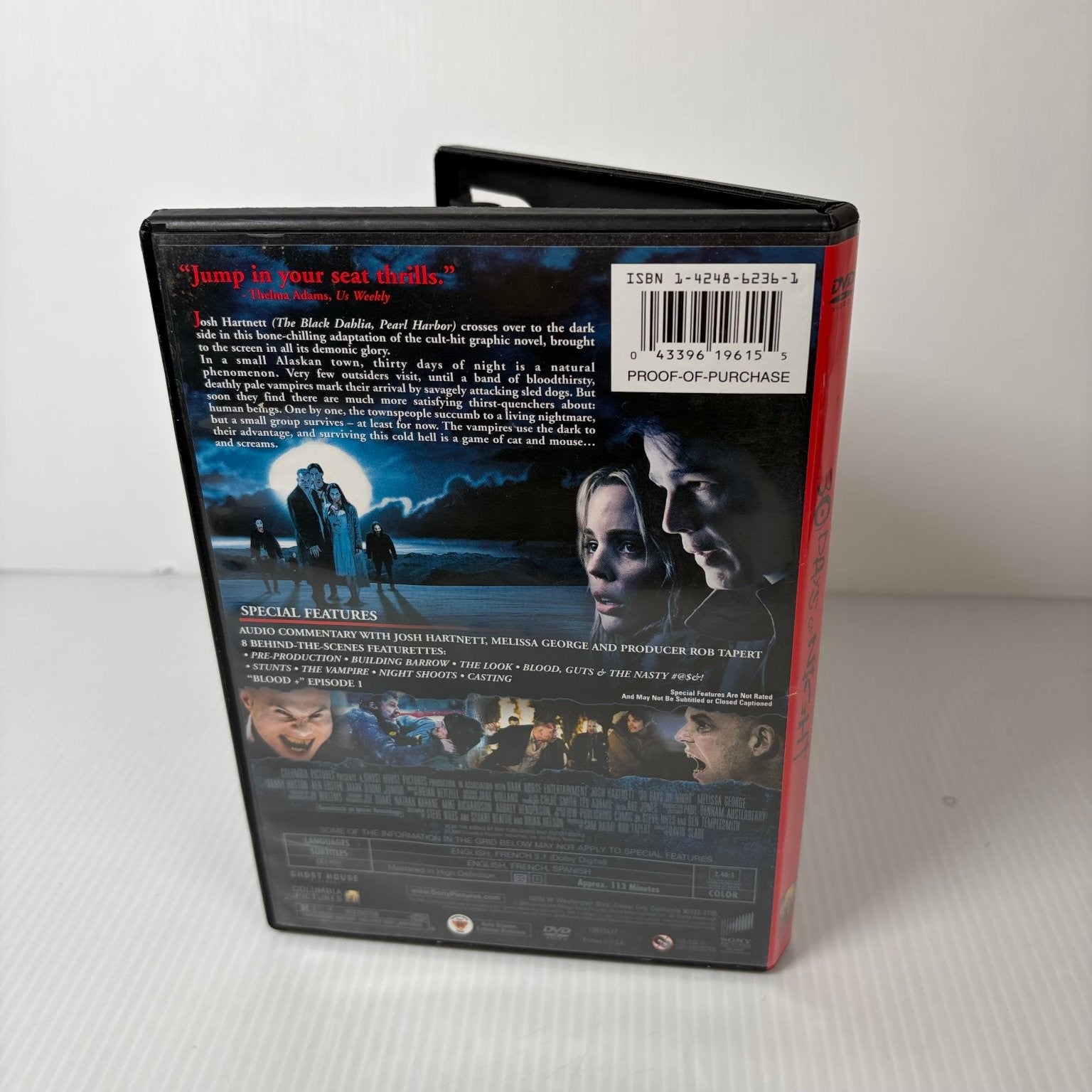 30 DAYS OF NIGHT DVD 2007 Josh Hartnett, Melissa George, Special Features