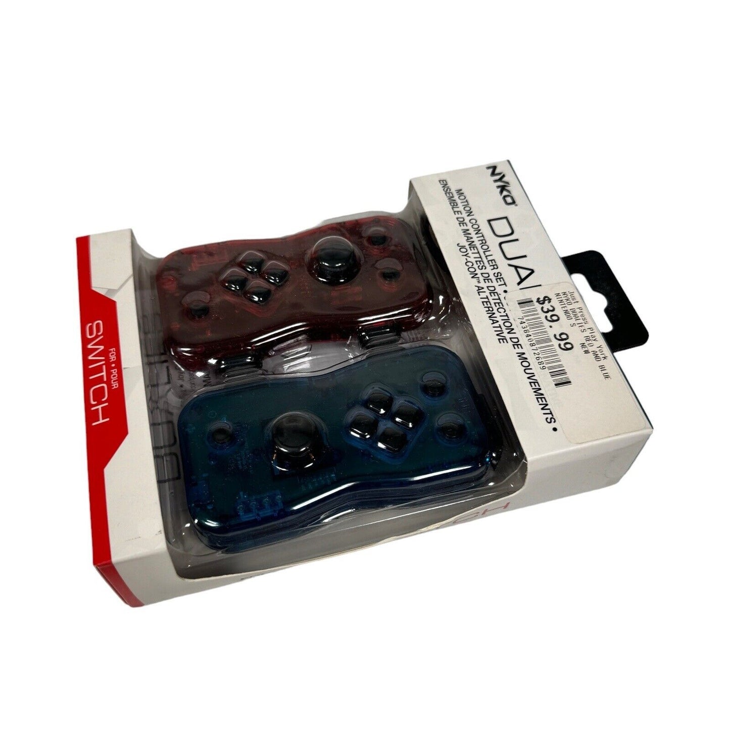 Nyko Dualies Motion Controller for Nintendo Switch - Red And Blue  (87268)