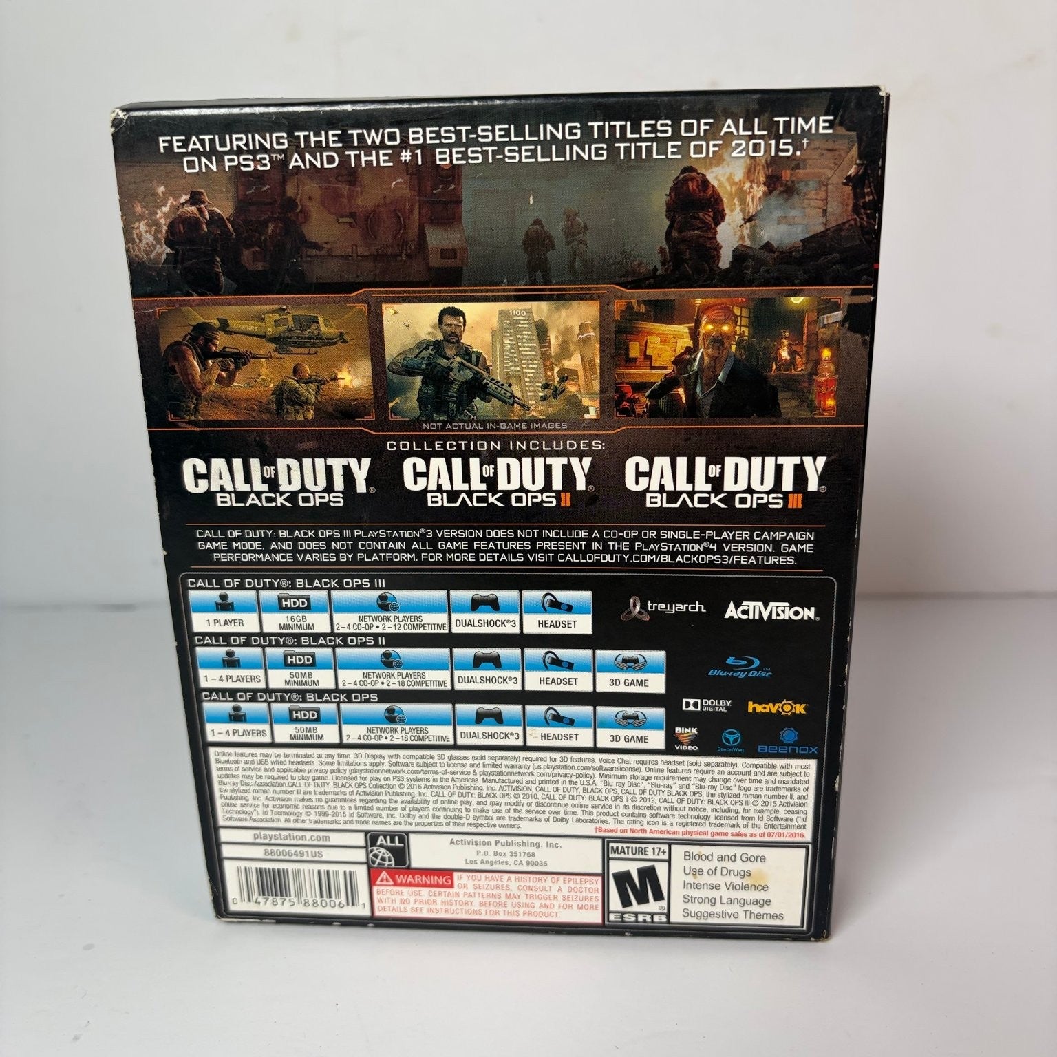 Call of Duty Black Ops Collection PS3 PlayStation 3 (Black Ops, II, III) FPS