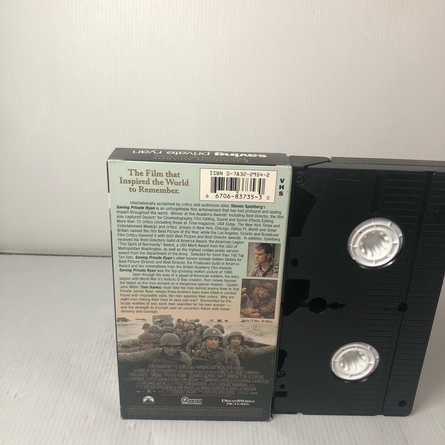 Saving Private Ryan VHS 1998 War Drama Steven Spielberg DreamWorks