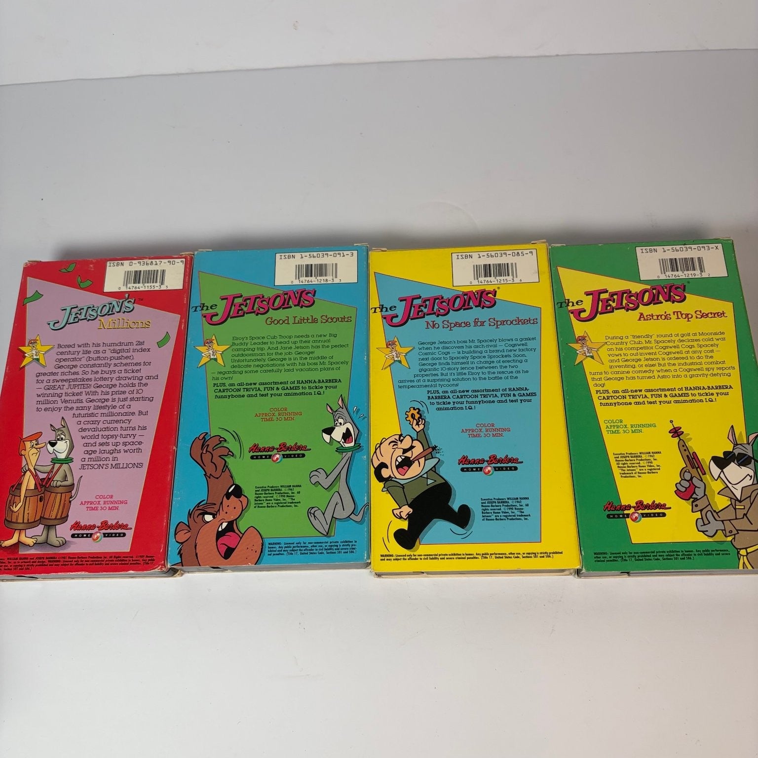 Jetsons VHS Lot 8 Tapes Hanna-Barbera Super Stars Cartoon 2000 Sci-Fi