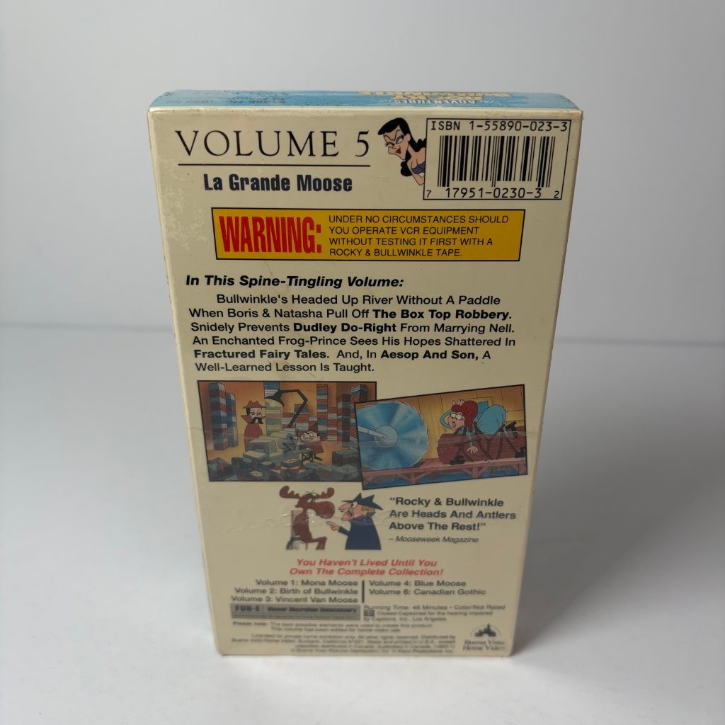 Adventures of Rocky and Bullwinkle Vol 5 La Grande Moose VHS Classic Stuff