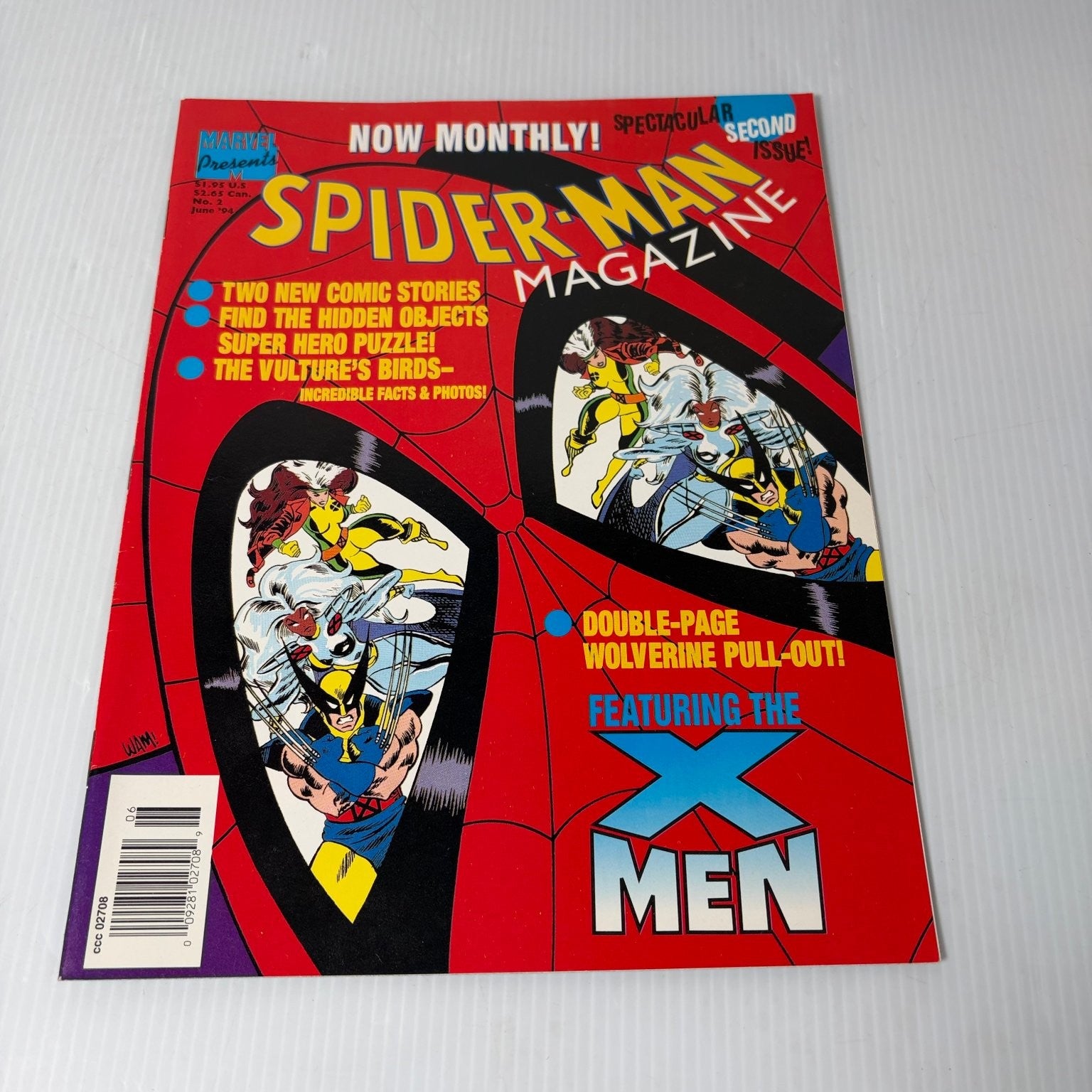 Spider-Man Magazine June 1994 Wolverine X-Men Marvel Comics Pull-Out