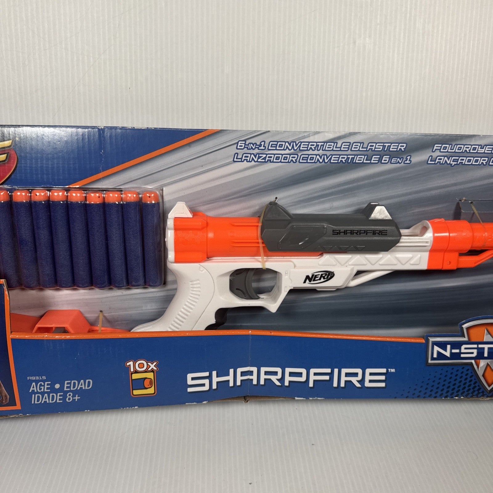 Nerf SharpFire 6-in-1 Convertible N-Strike Blaster A9315 Full Set With Darts